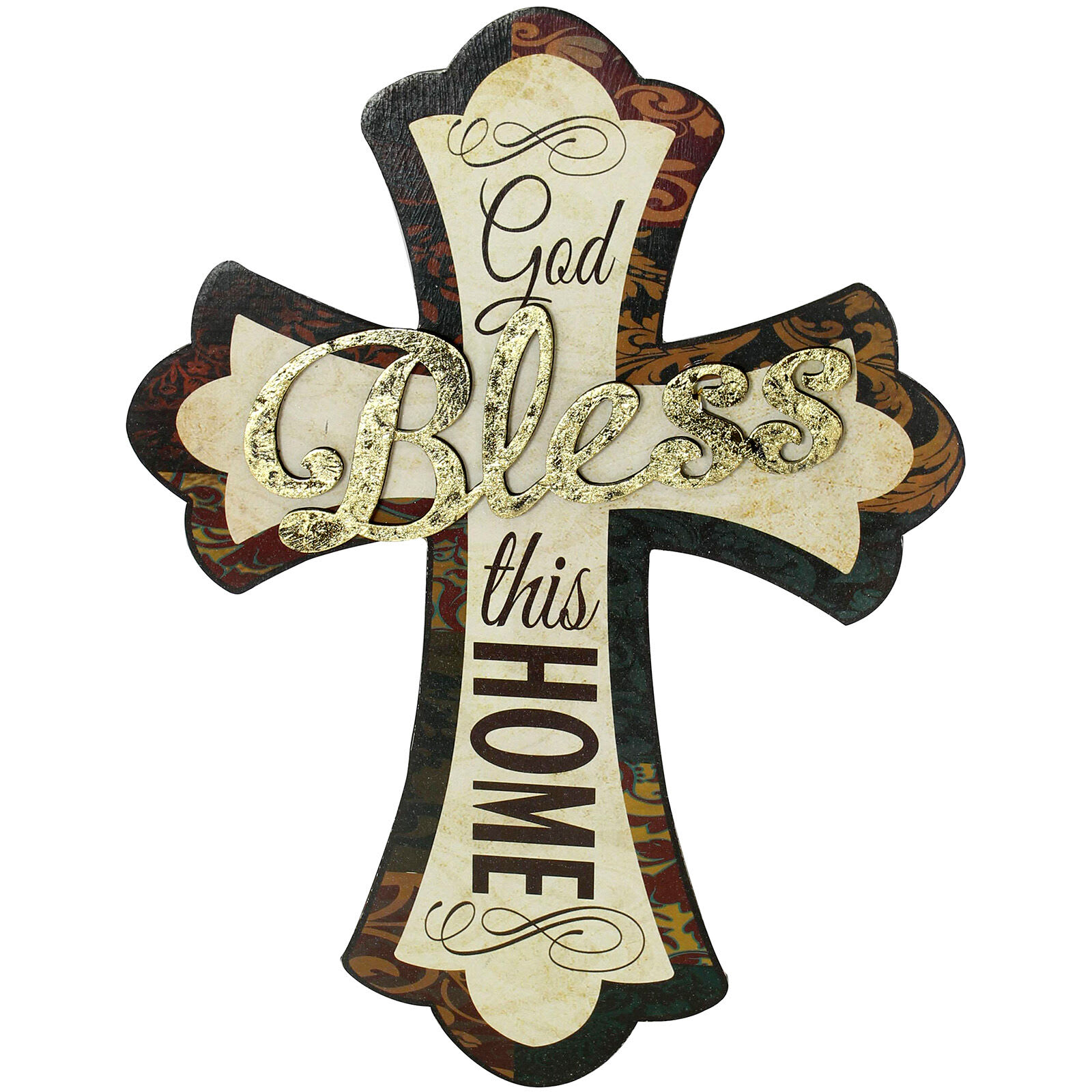 God Bless This Home Wall Cross, 9x12