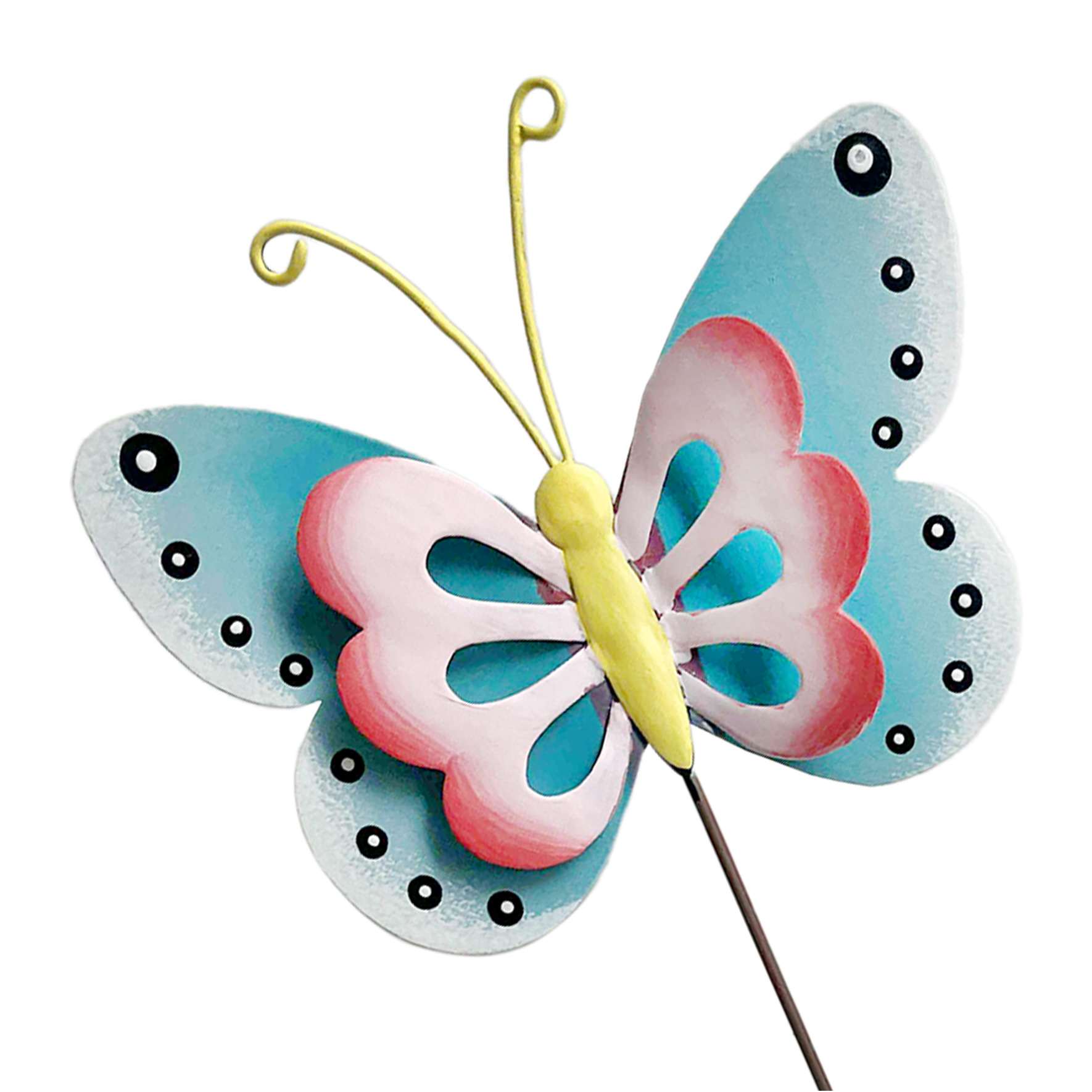 Blue Butterfly Yard Pick, 5.5"