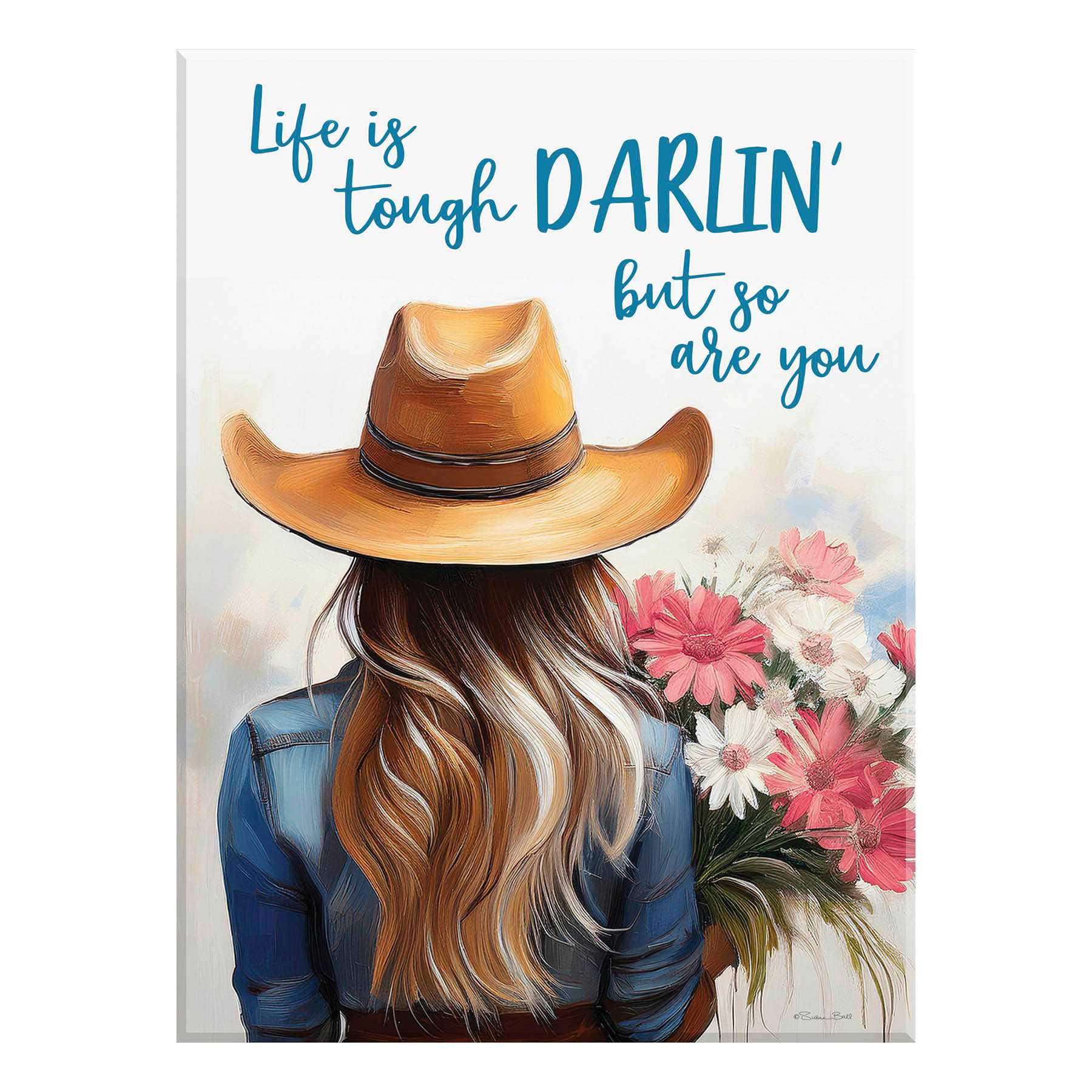 Life is Tough Darlin Canvas Wall Art, 16x12