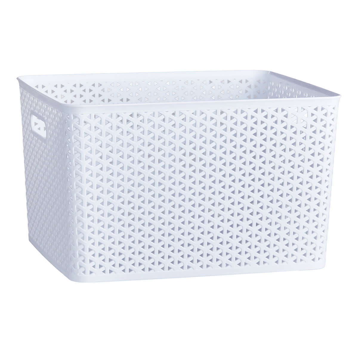 White Y-Weave Storage Basket, Medium