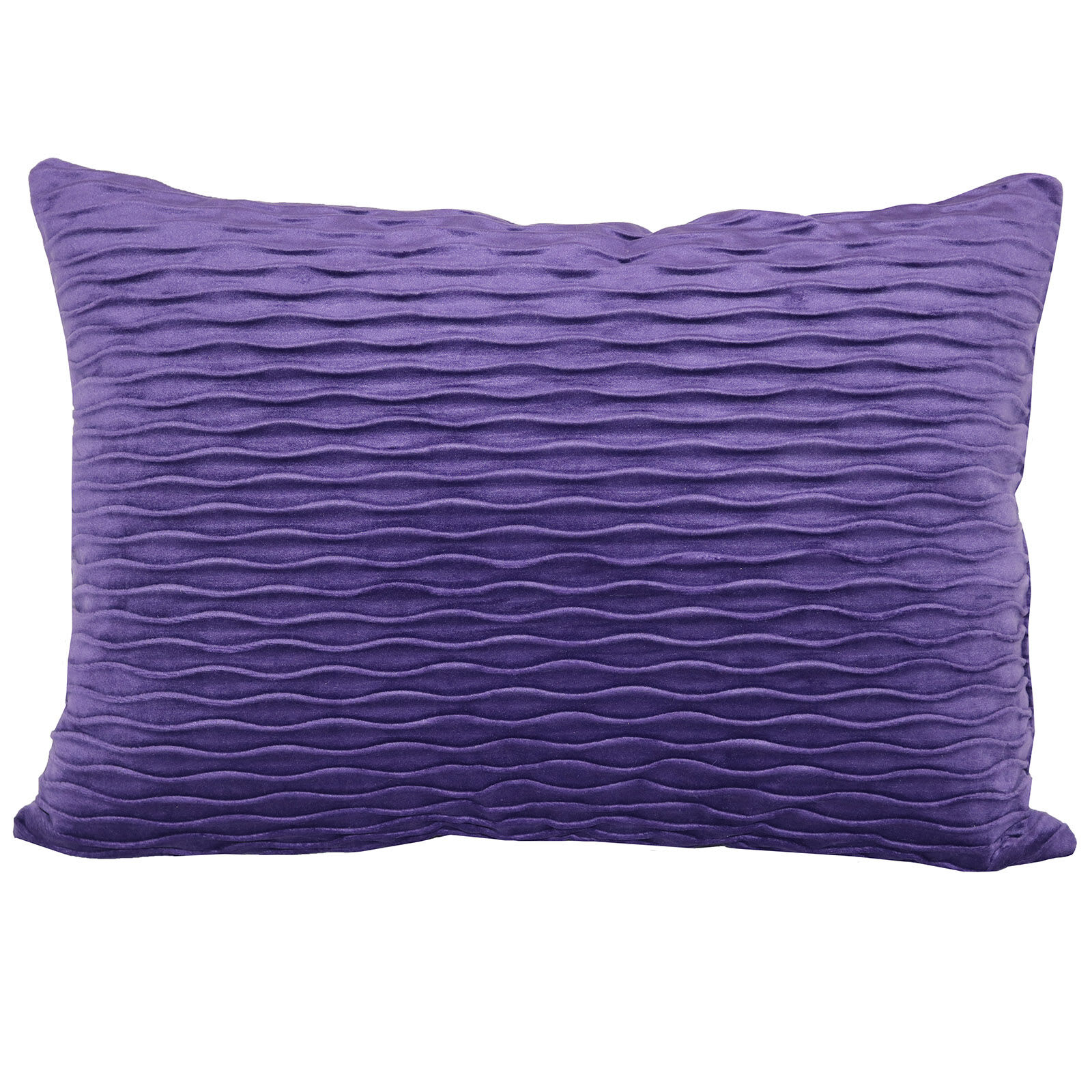 Blue Ripple Textured Plush Throw Pillow, 14x20