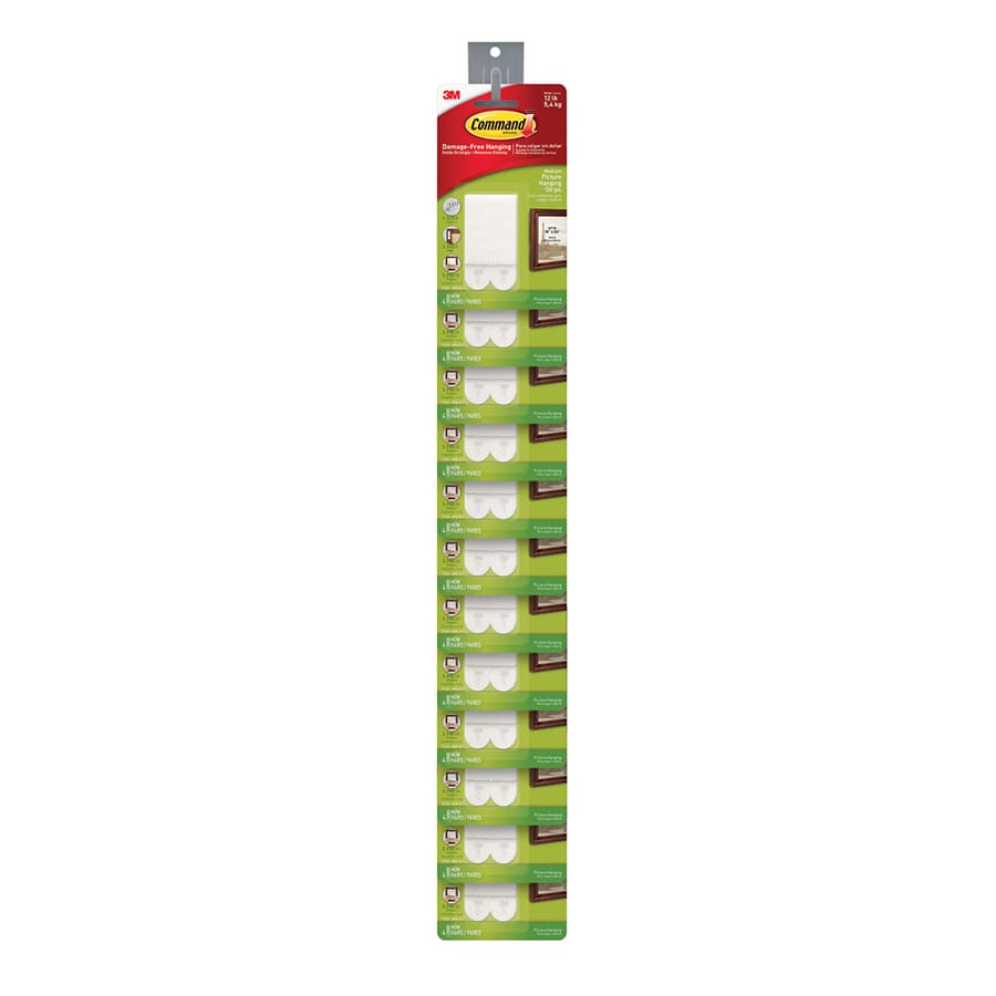 Command? Medium Picture Hanging Strip, 4-Sets of Strips/Pack, White