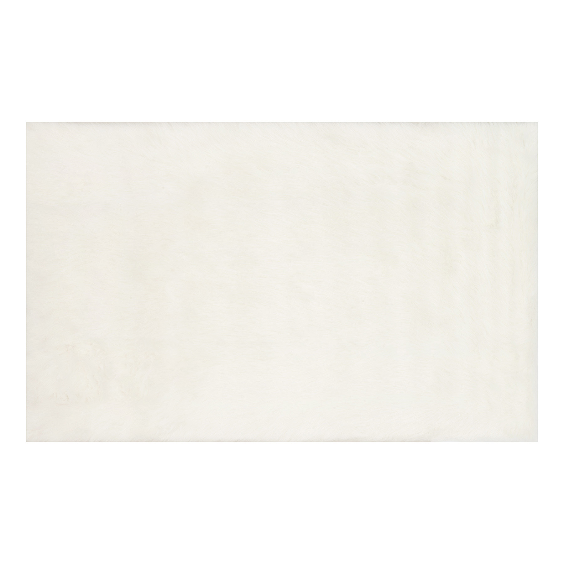 White Vale Faux Fur Shag Accent Rug, 2x3