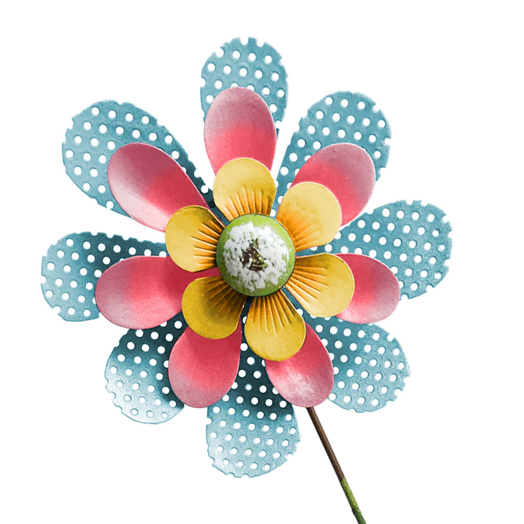 Blue Flower Yard Pick, 4.5"
