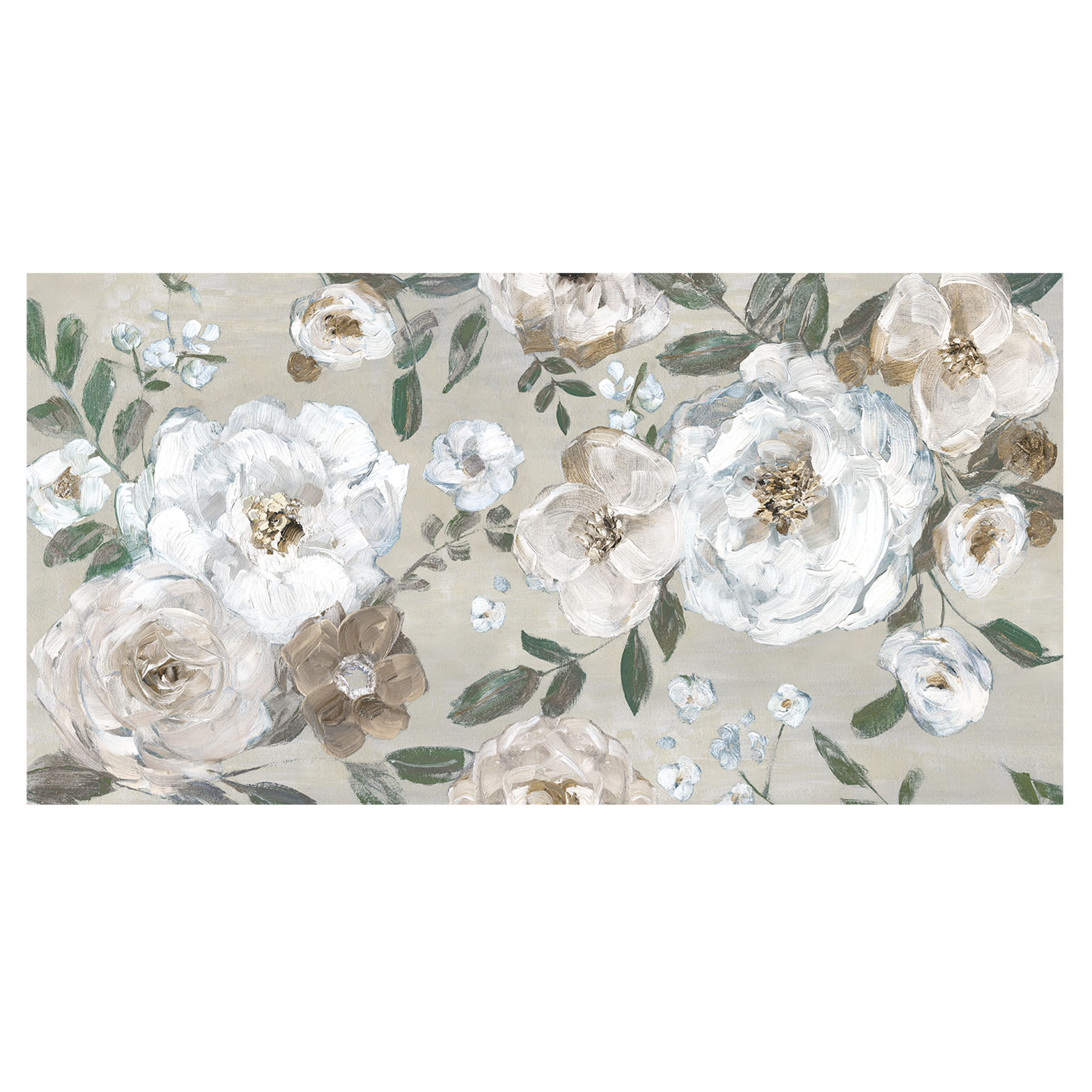 Cook N' Comfort Grey Floral Anti-Fatigue Kitchen Mat, 20x39