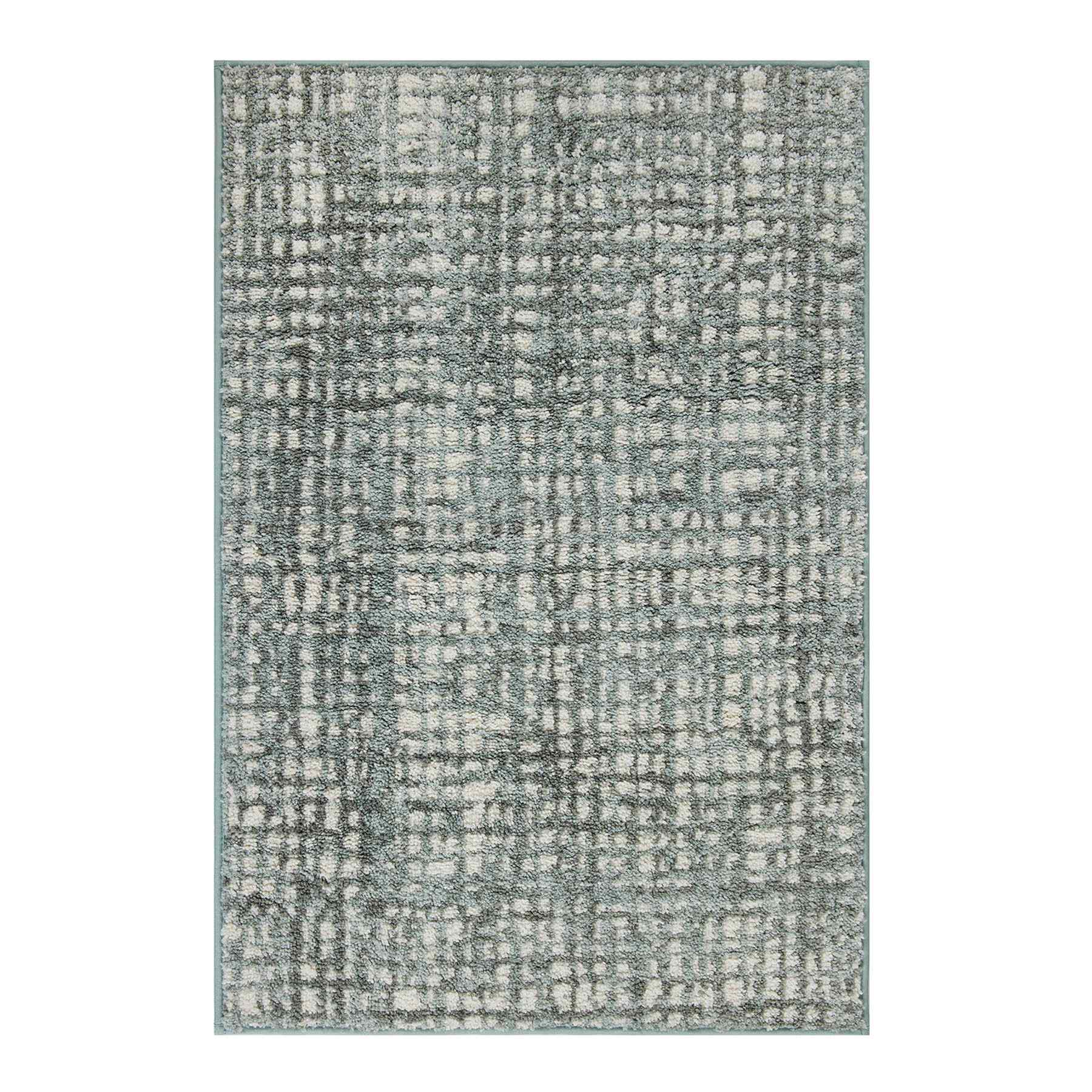 Grayson Sage Abstract Knitted Washable Accent Rug with Gel Latex Back, 24x36