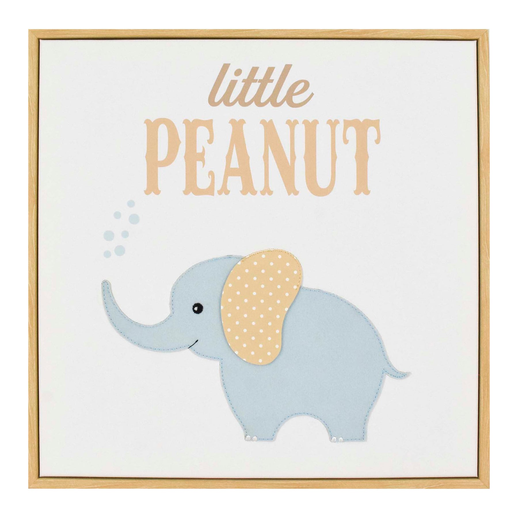 Framed Peanut Elephant Wall Art, 14"