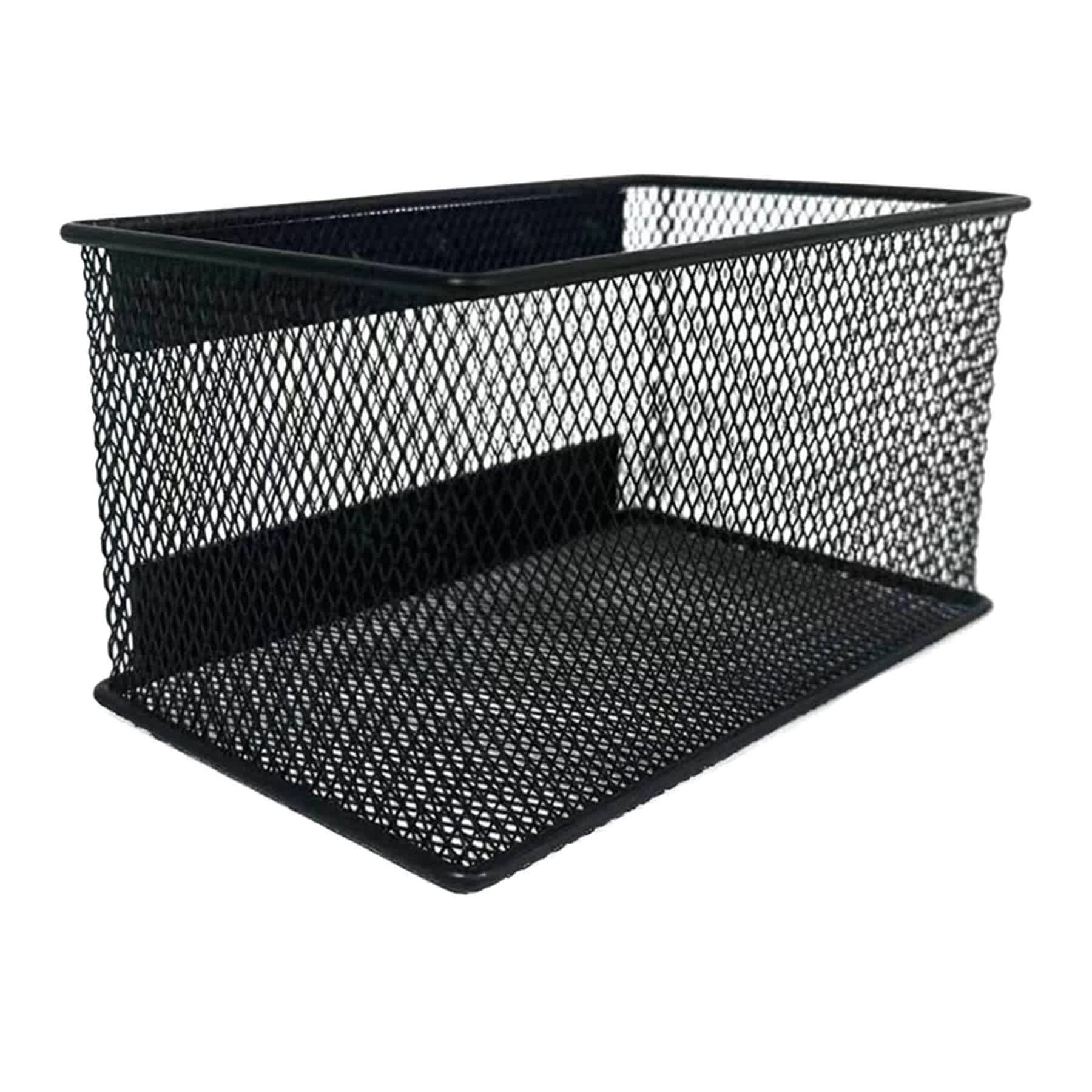 Black Metal Mesh Magnetic Organizer, Medium