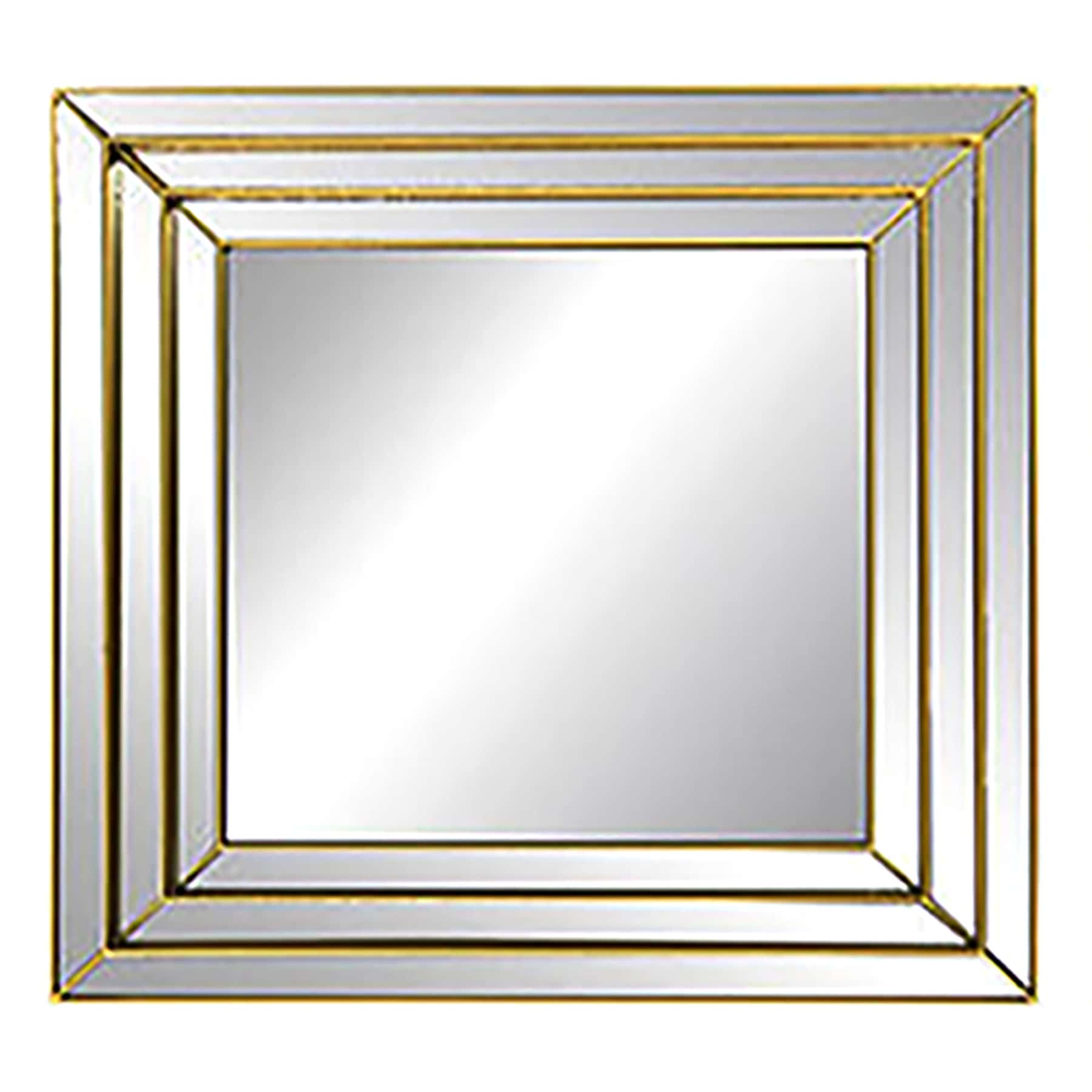 3-Piece Gold Wall Mirror Set, 10"