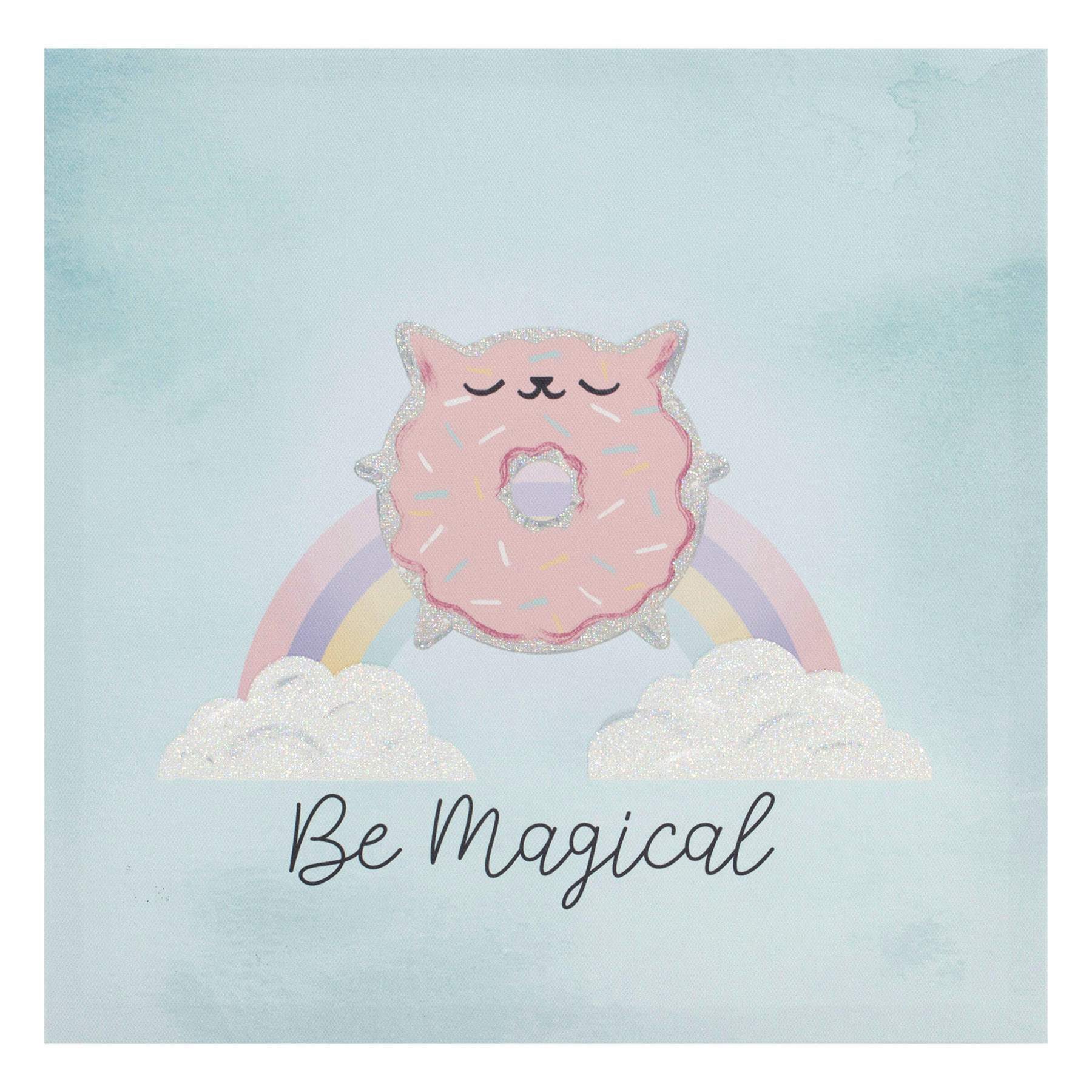 Tiny Dreamers Be Magical Glittered Canvas Wall Art, 12"