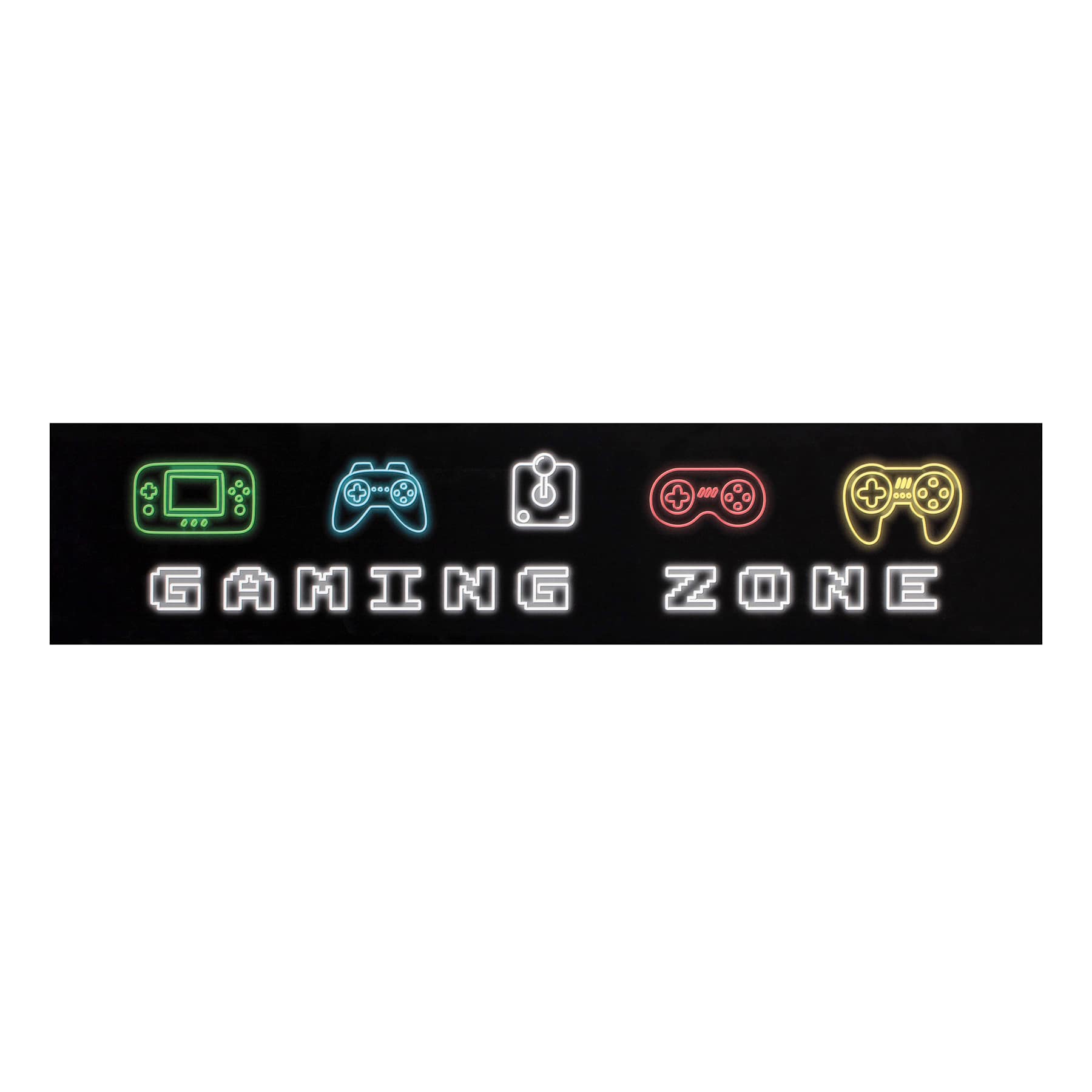 Gaming Zone High Gloss Canvas Wall Decor, 36x8