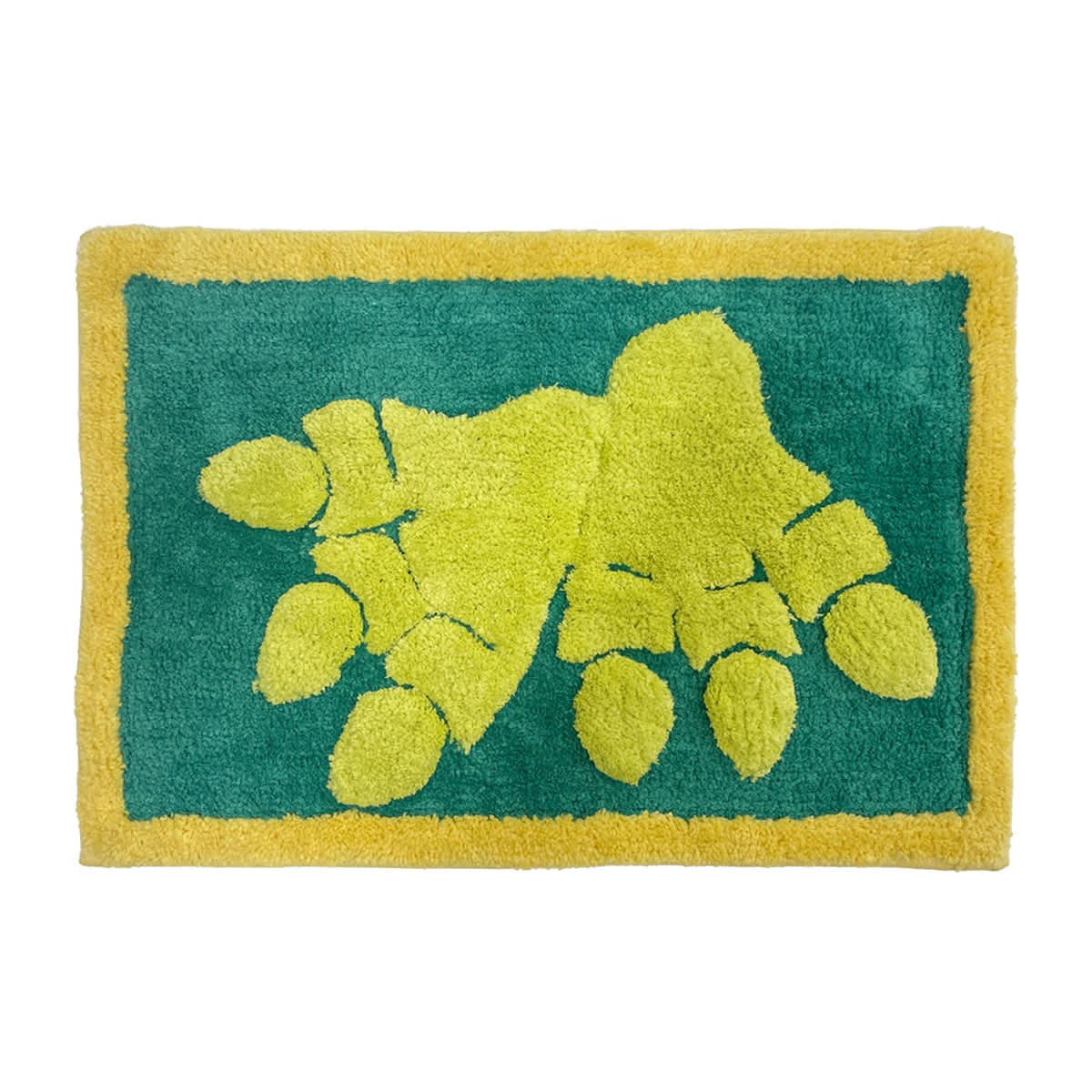 Tiny Dreamers Blue & Green Dinoskater Dino Feet Bath Rug, 17x24