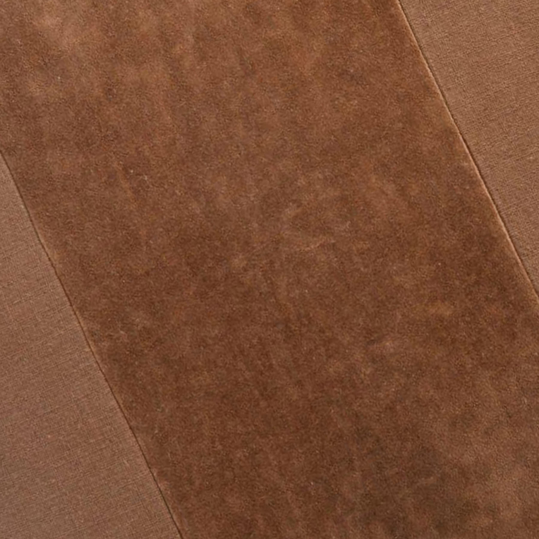 Crosby St. Brown Cotton Slub & Velvet Throw Pillow, 18"