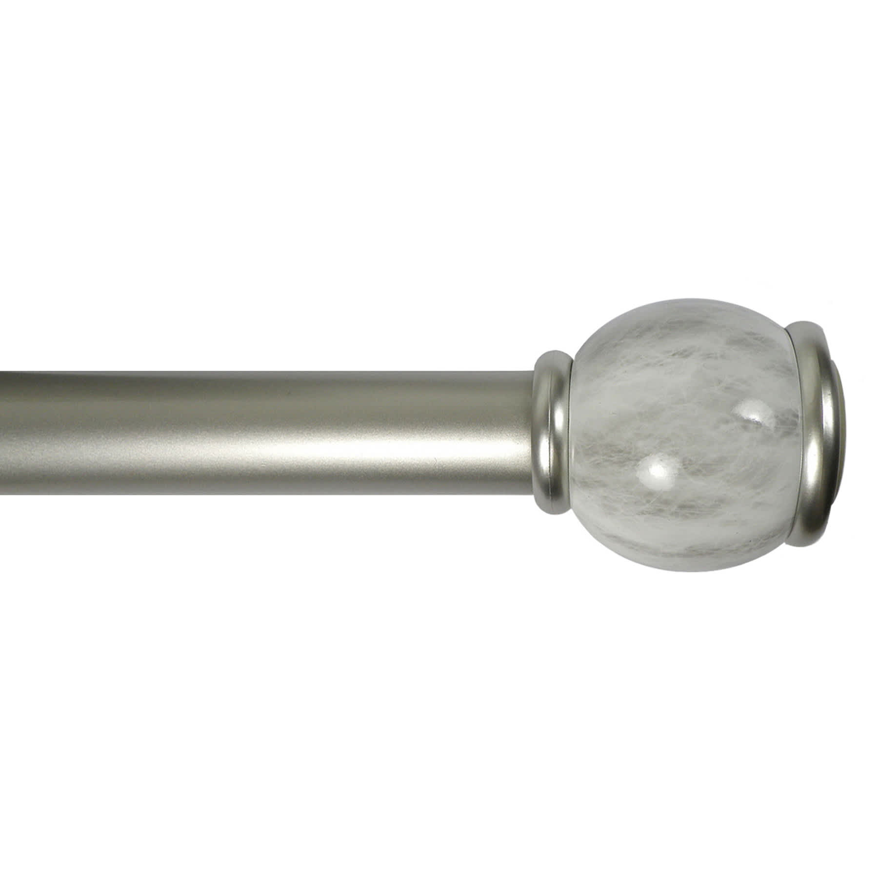Marbled Steel Shower Rod, 42-72"