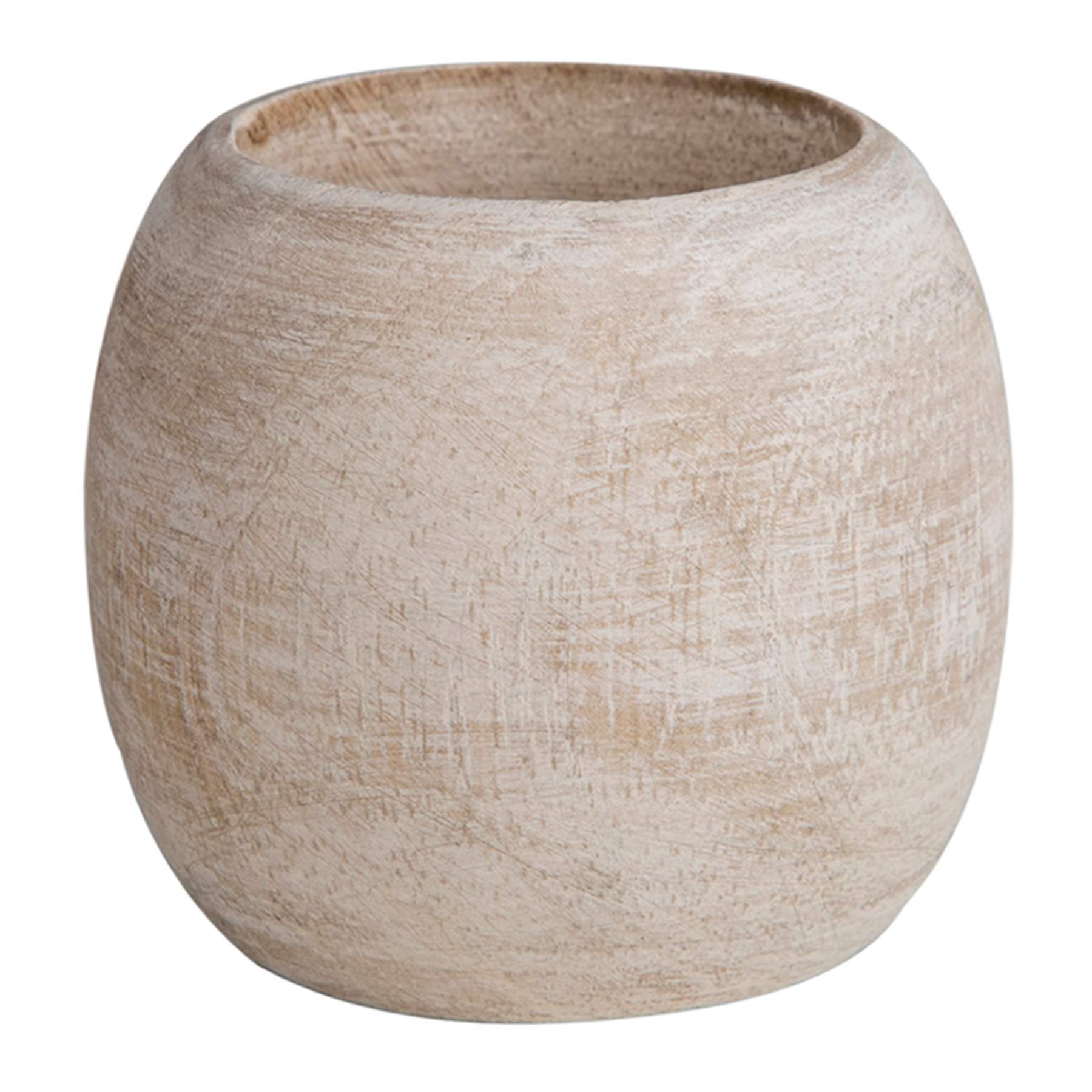 Set of 4 White Wooden Napkin Rings
