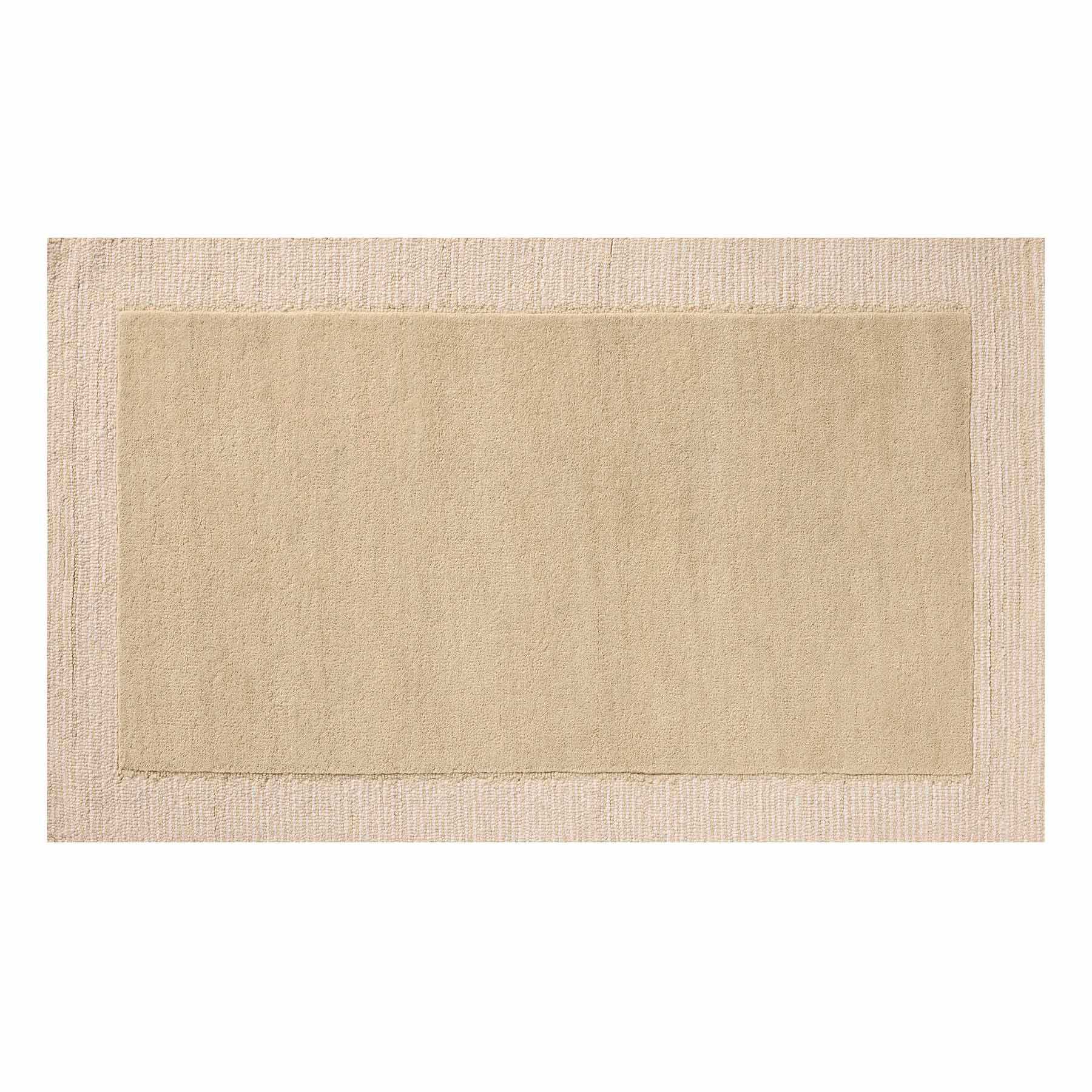 (A530) Linwood Beige Tufted Accent Rug with Border, 3x5