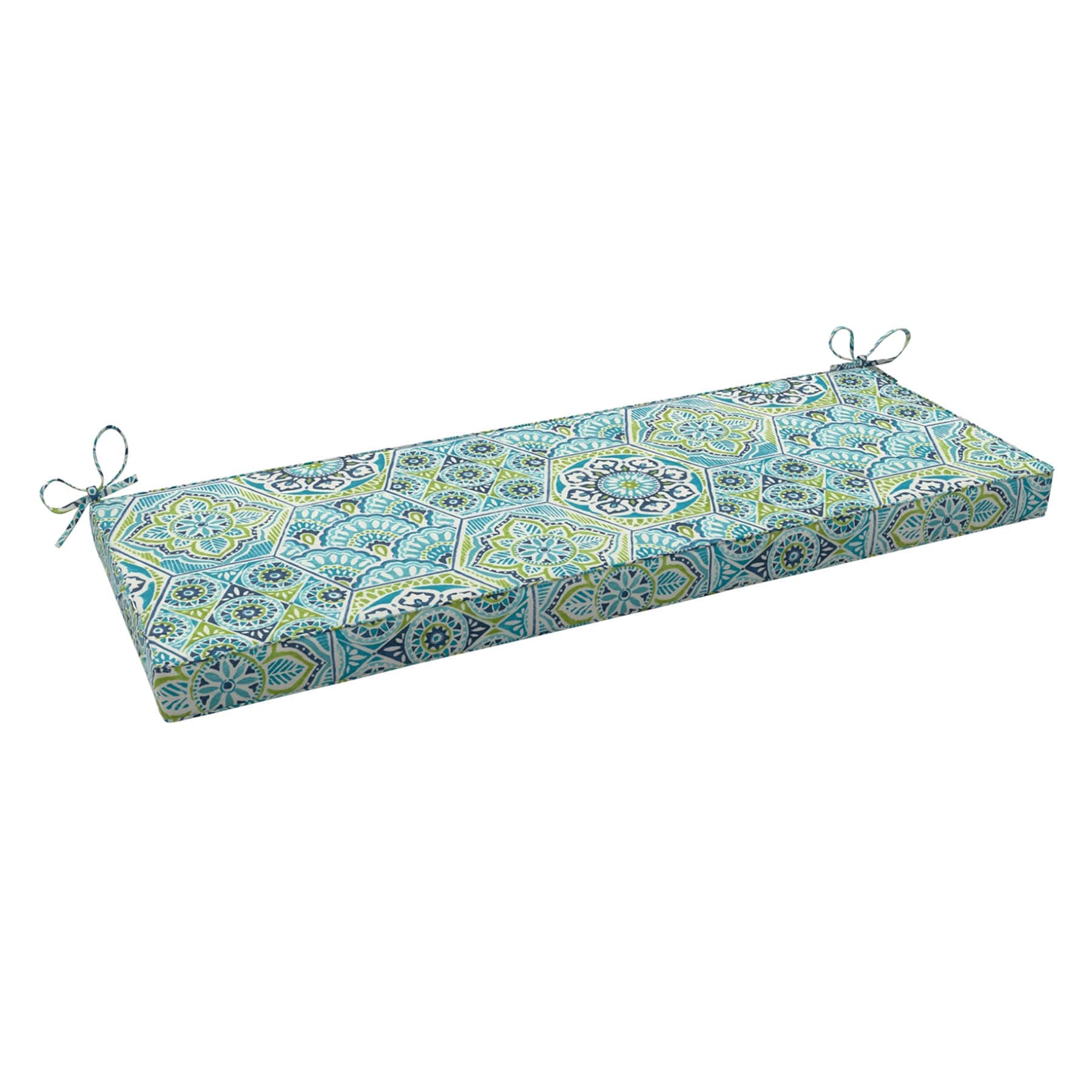 Calista Teal Outdoor Bench Cushion
