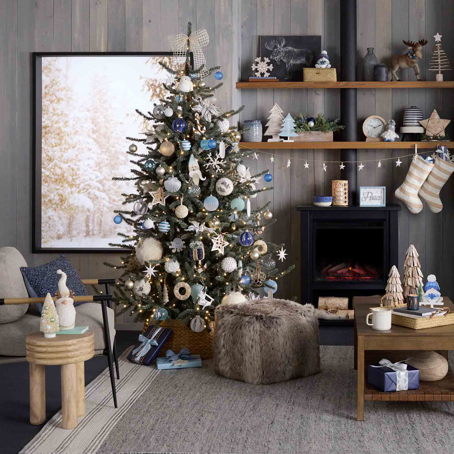 (A499) Ty Pennington Thornton Grey Woven Area Rug, 8x10
