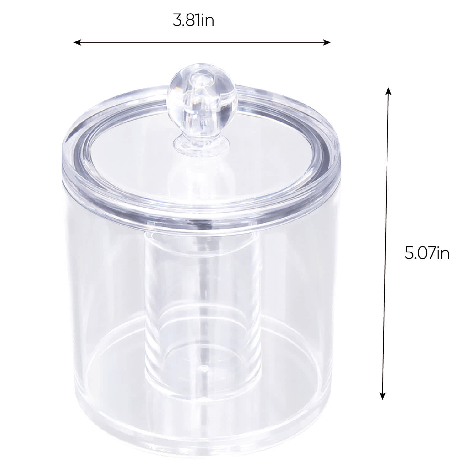 Clear Cotton Swab Jar