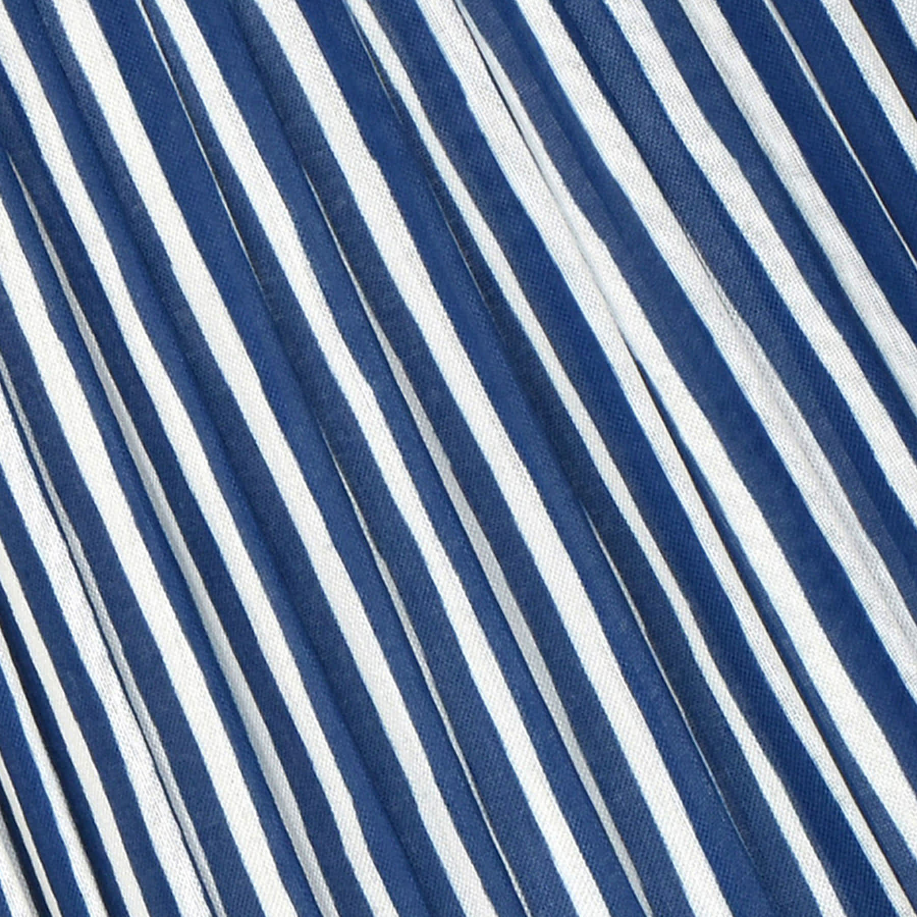 Navy Striped Pleated Medium Lamp Shade, 13x15x10