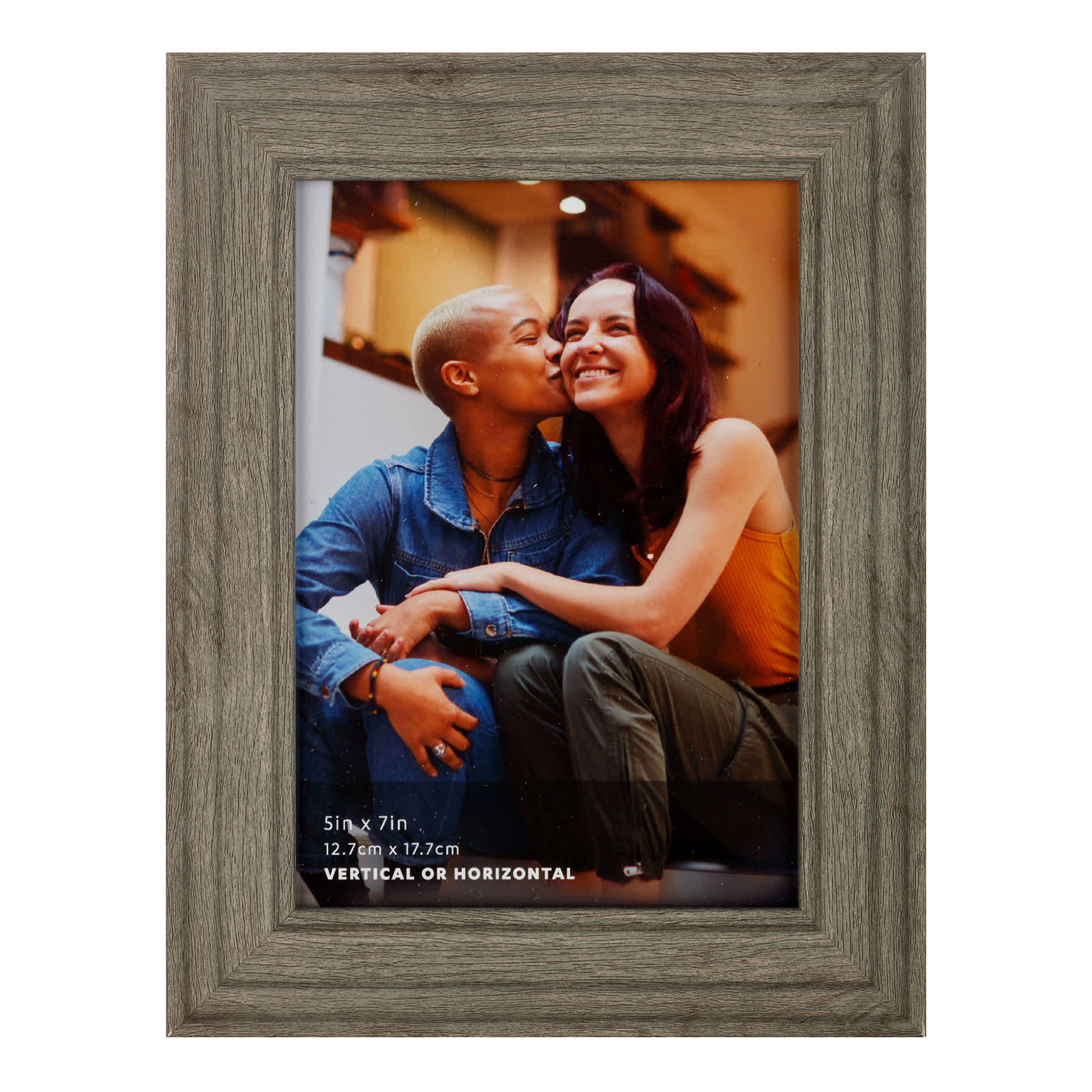 Greywash Narrow Tabletop Picture Frame, 5x7
