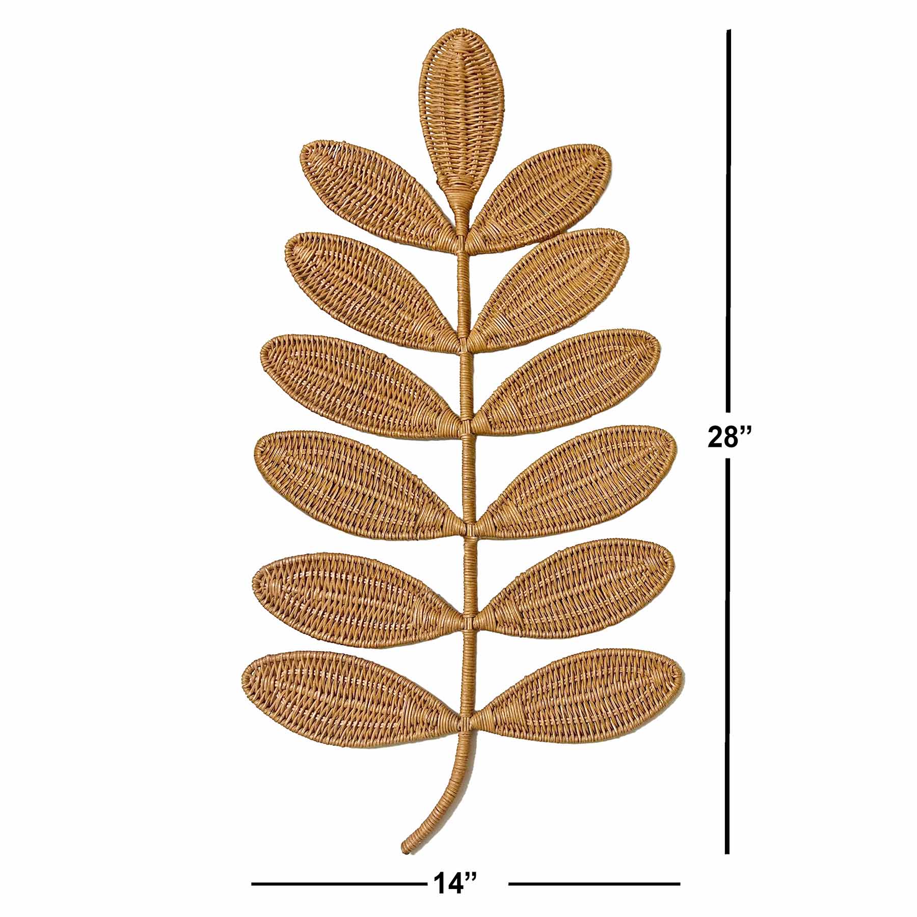 Leaf Rattan Wall Decor, Large