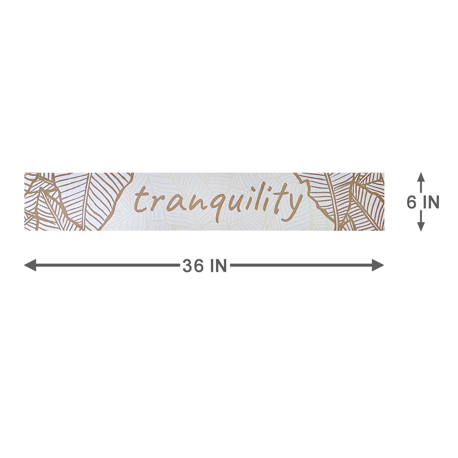 Found & Fable Tranquility Canvas Wall Sign, 36x6