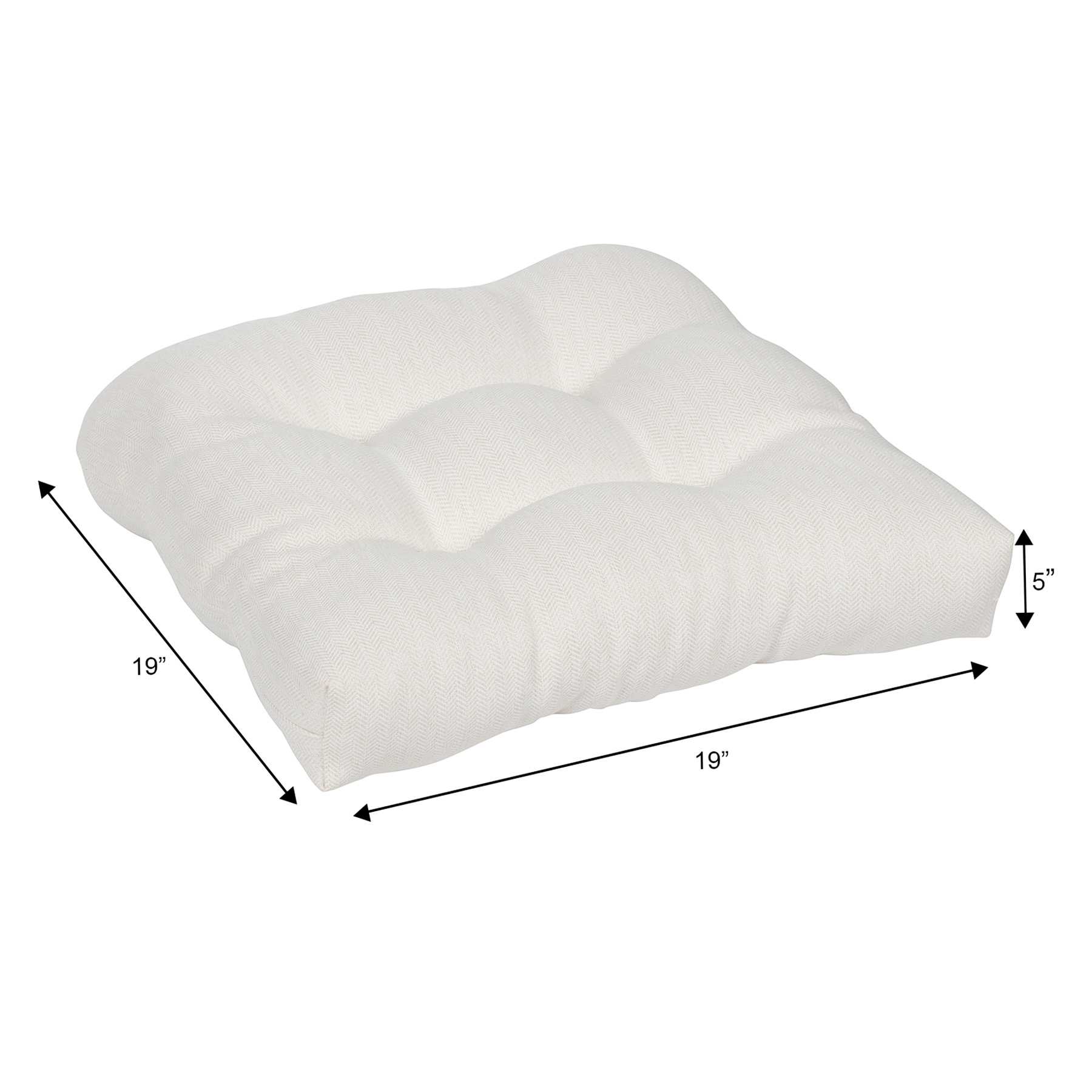 Tristan Heather Premium White Outdoor Wicker Seat Cushion