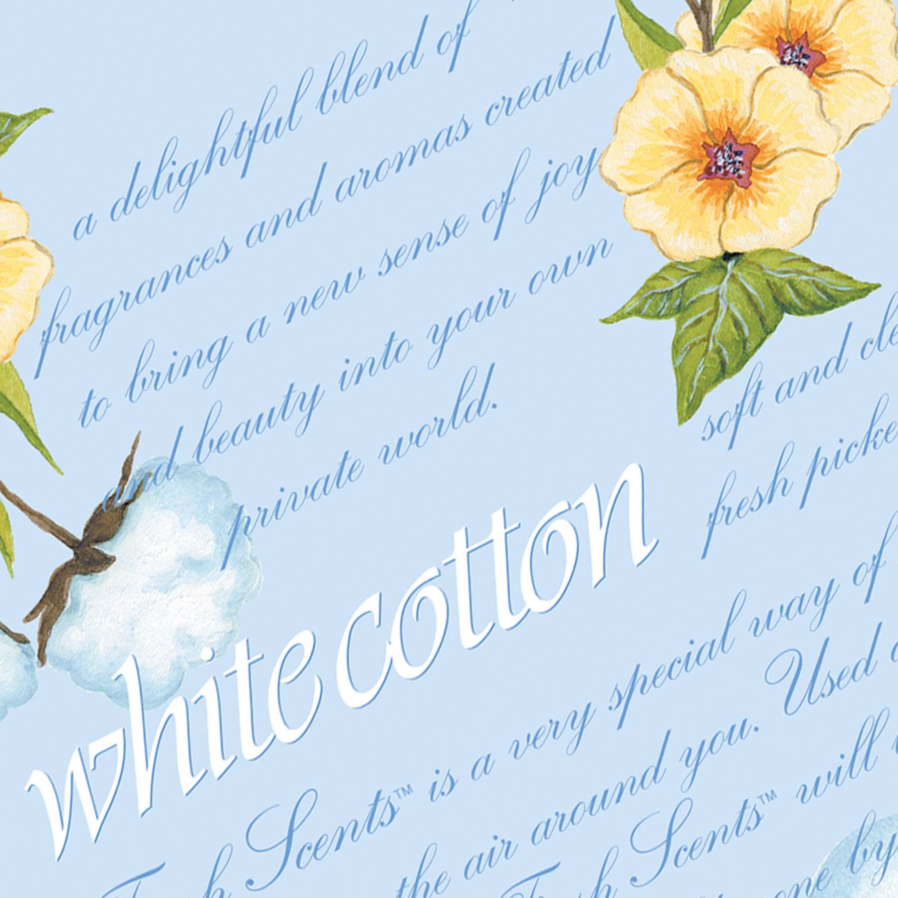 3-Pack White Cotton Scented Sachets