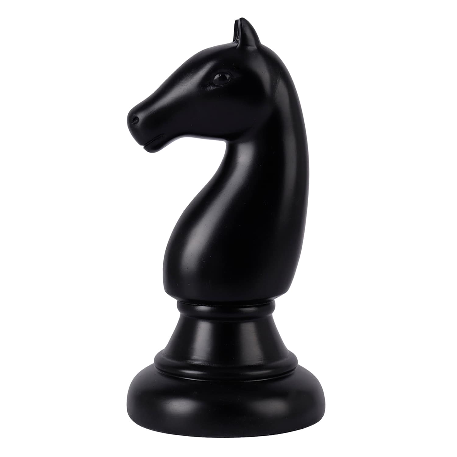 Black Resin Knight Chess Piece, 8"