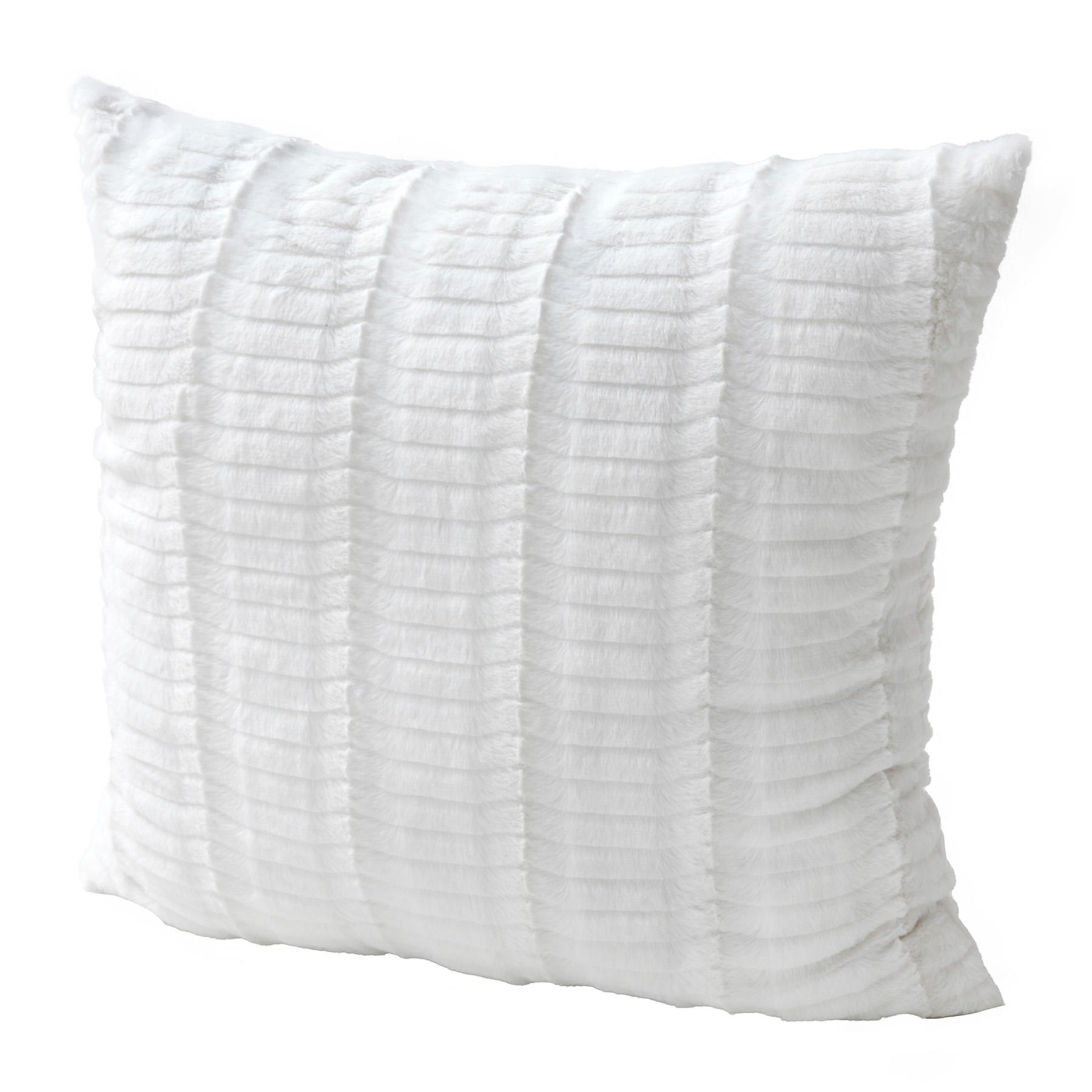 Logan White Brush Throw Pillow, 24"