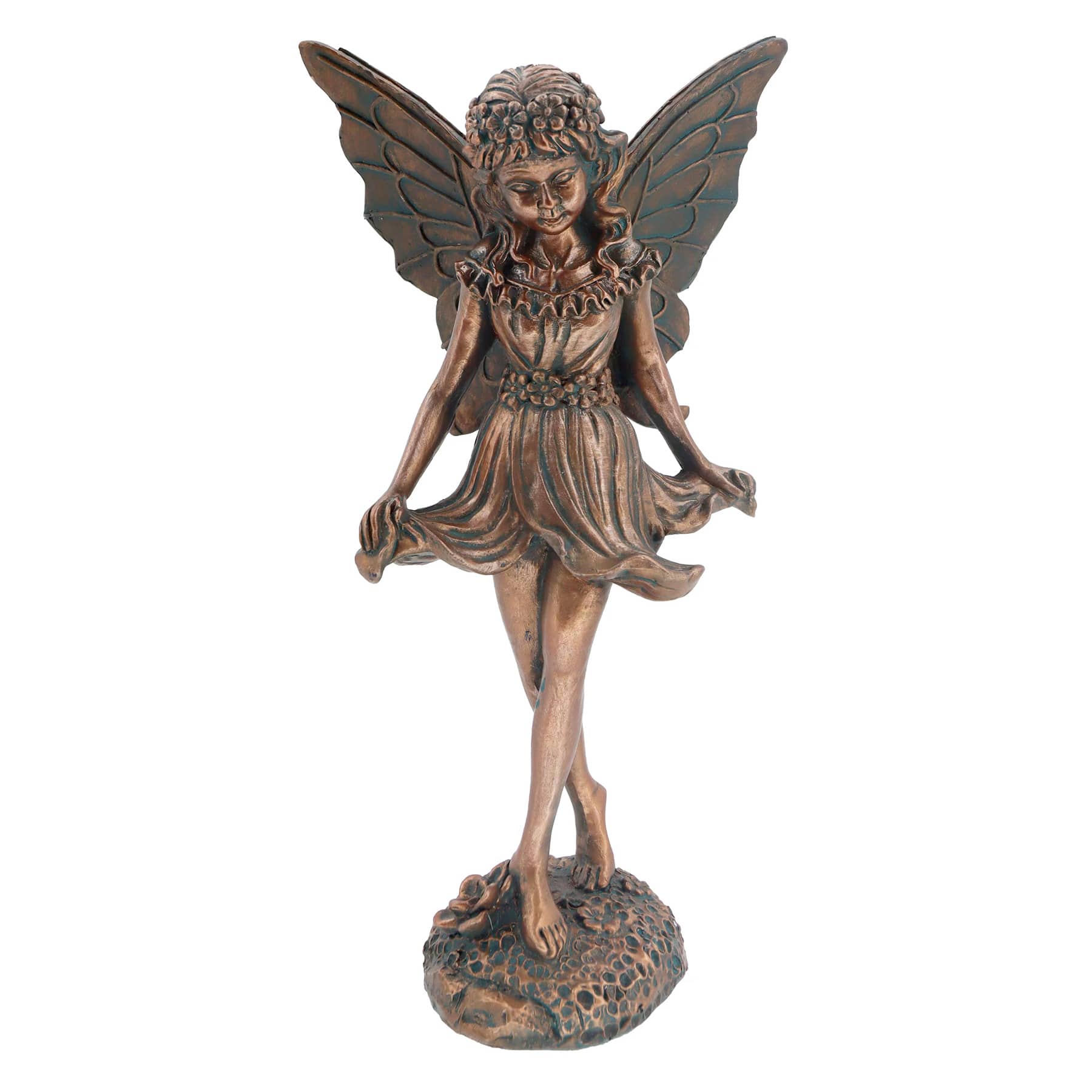 Standing Fairy Outdoor Garden Statue, 10"