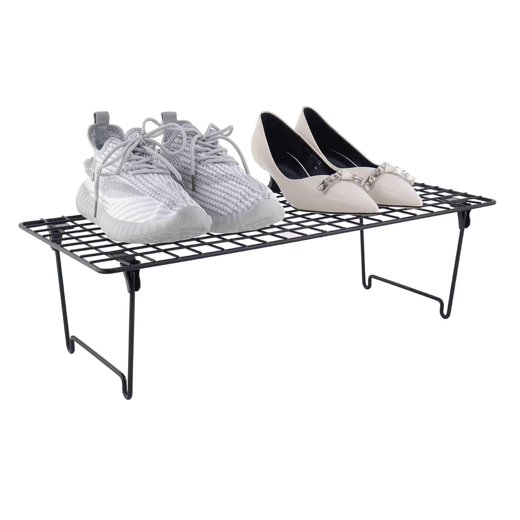 Black Metal Stacking Shoe Riser