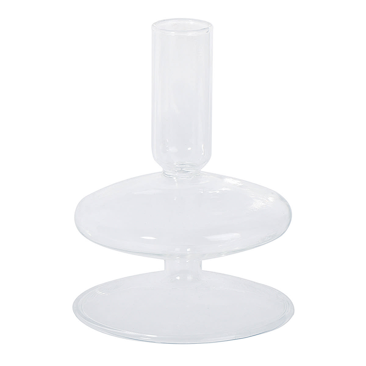 Crosby St. Clear Glass Bubble Taper Candle Holder, 8"