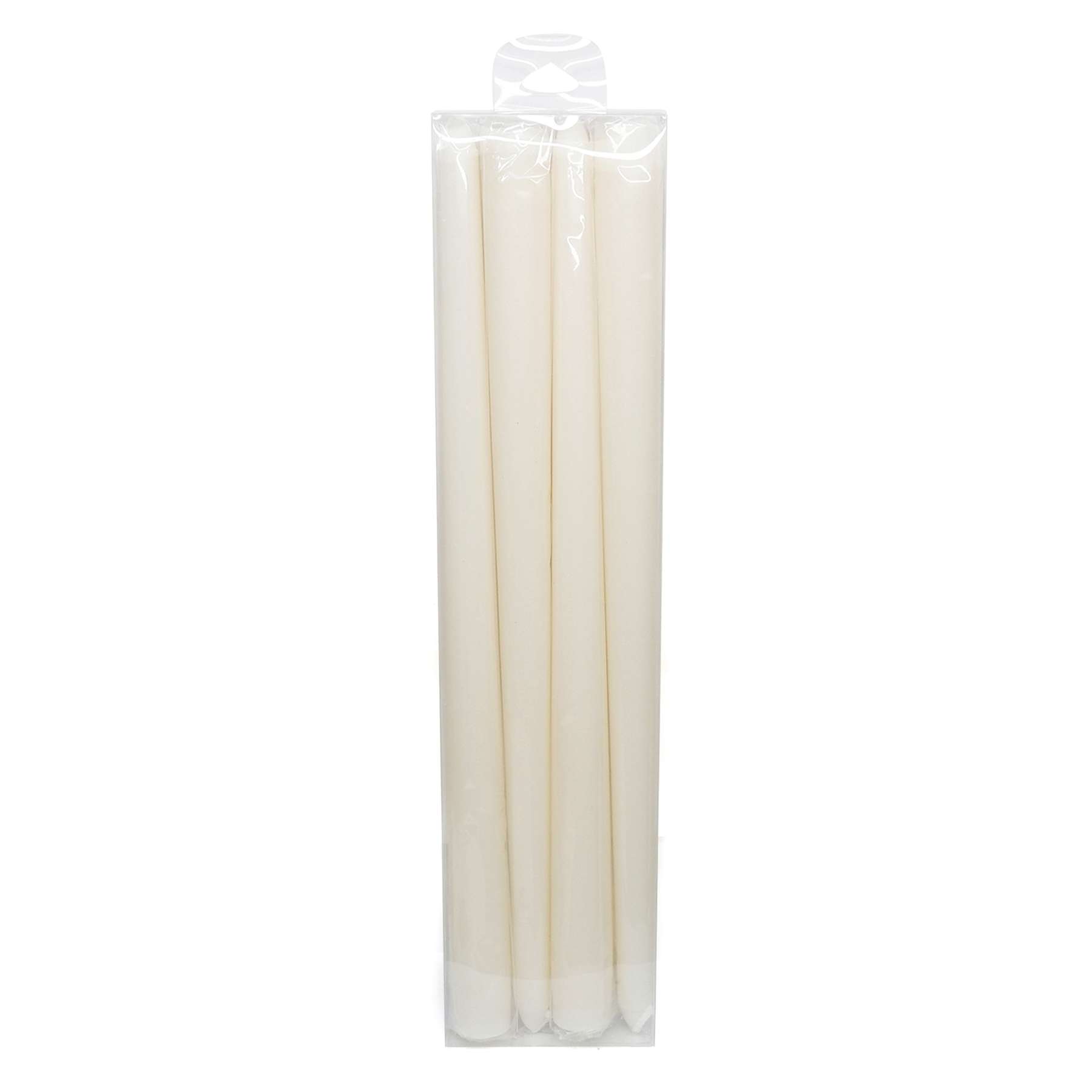 Honeybloom 4-Pack Ivory Unscented Taper Candles, 12"