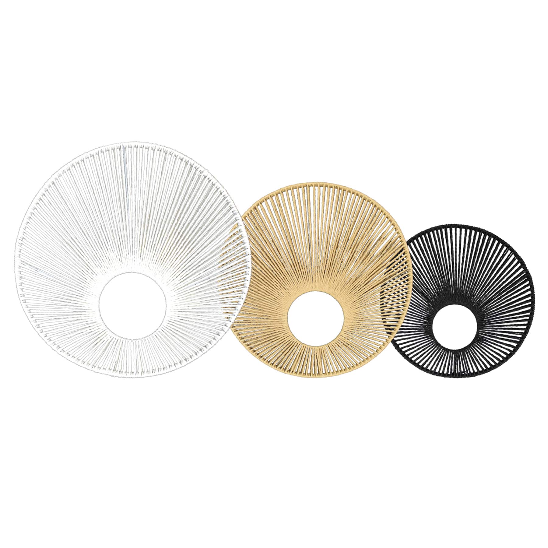 Crosby St. 3-Piece Metal Wire Disk Wall Decor Set, 20"