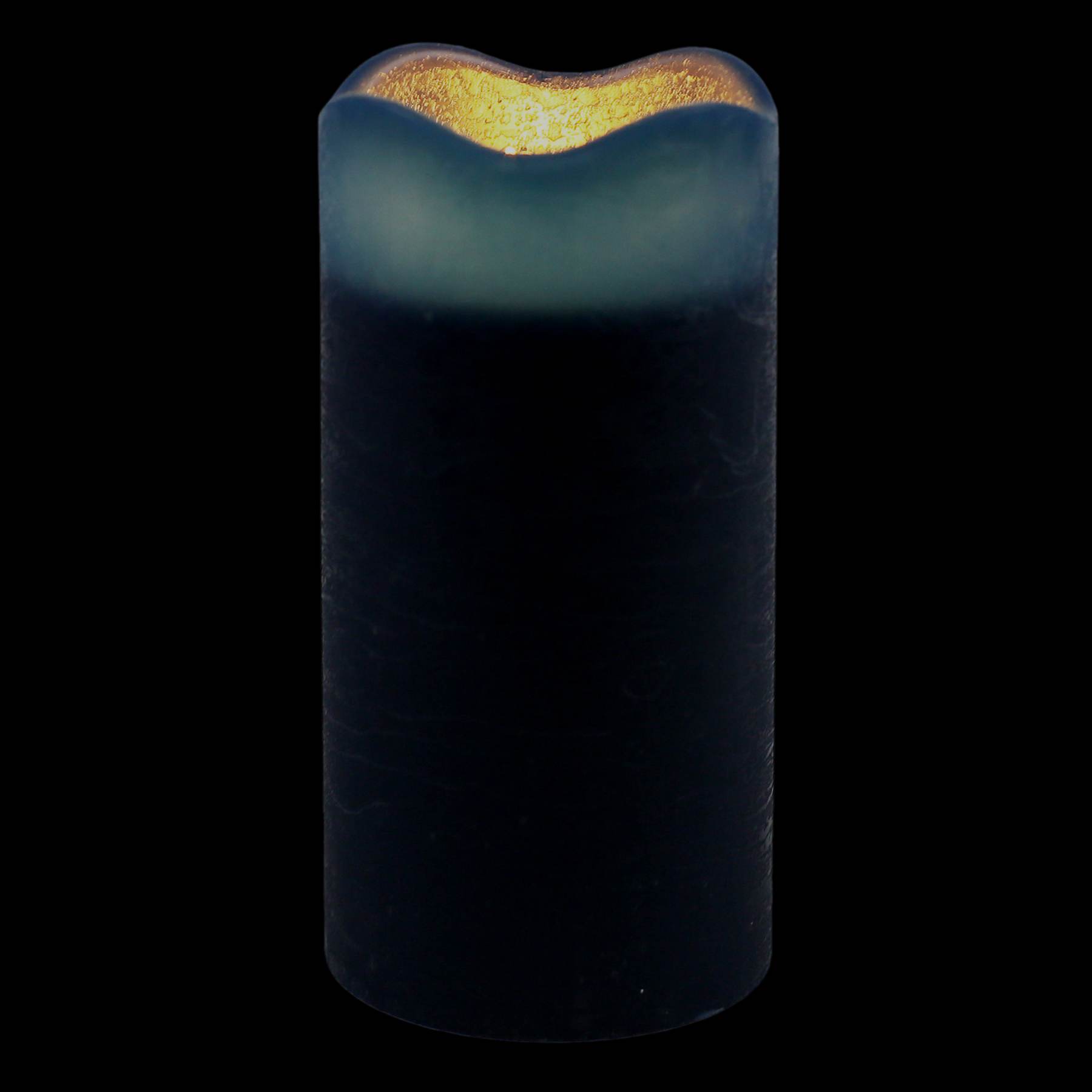Honeybloom Dark Blue Wax LED Pillar Candle with 6 Hour Timer, 3x6