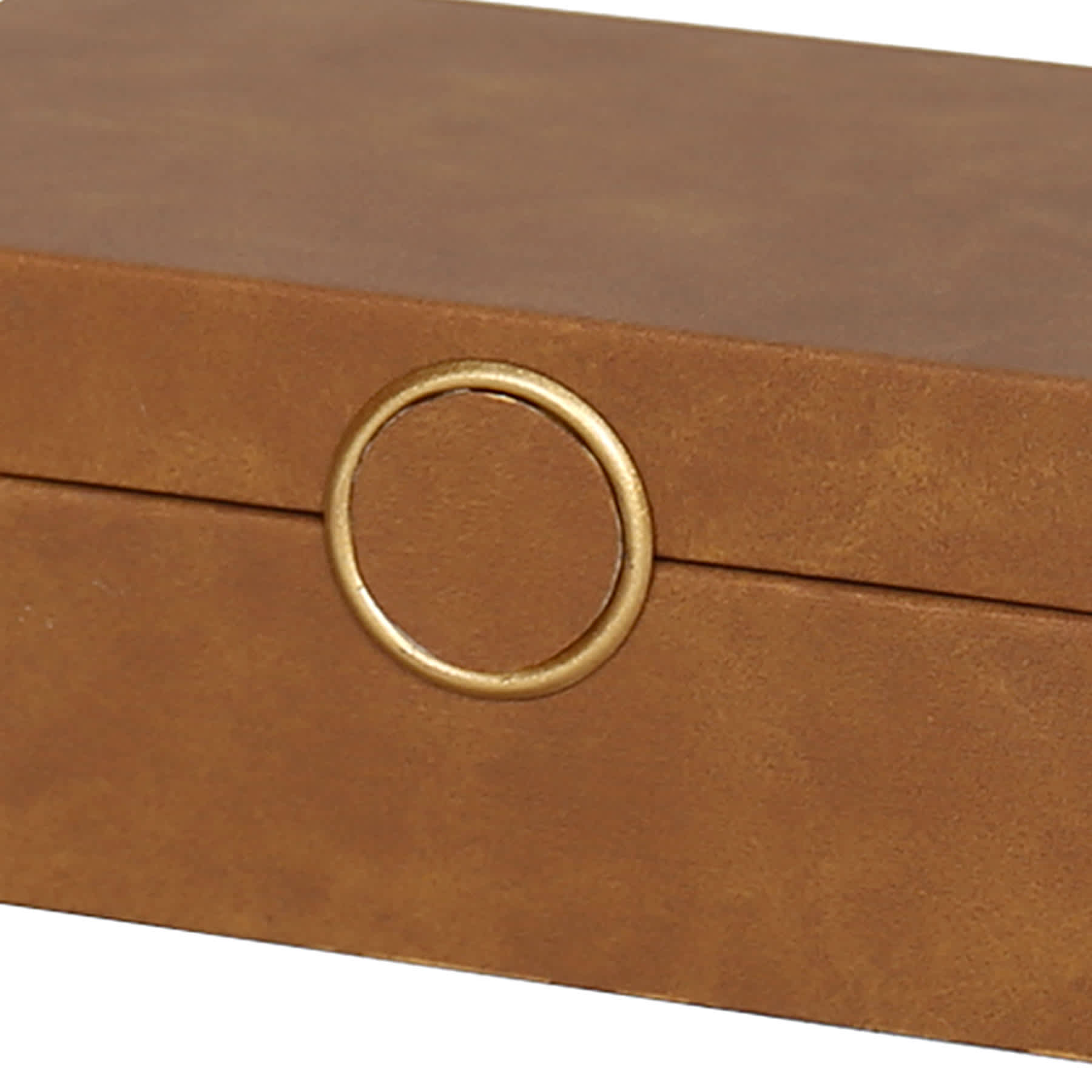 Crosby St. Brown Faux Leather Storage Box, 8x5