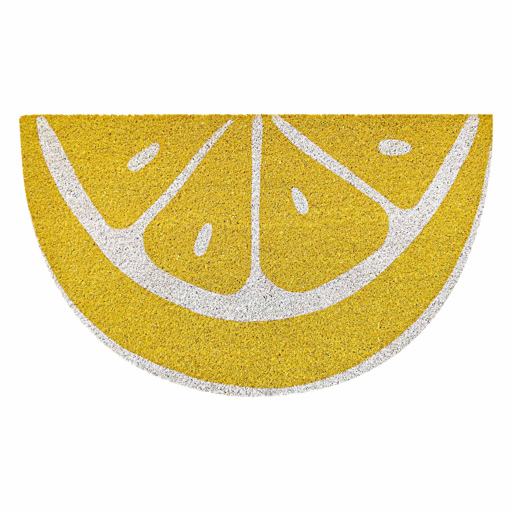 Lemon Wedge Shaped Coir Mat, 18x30