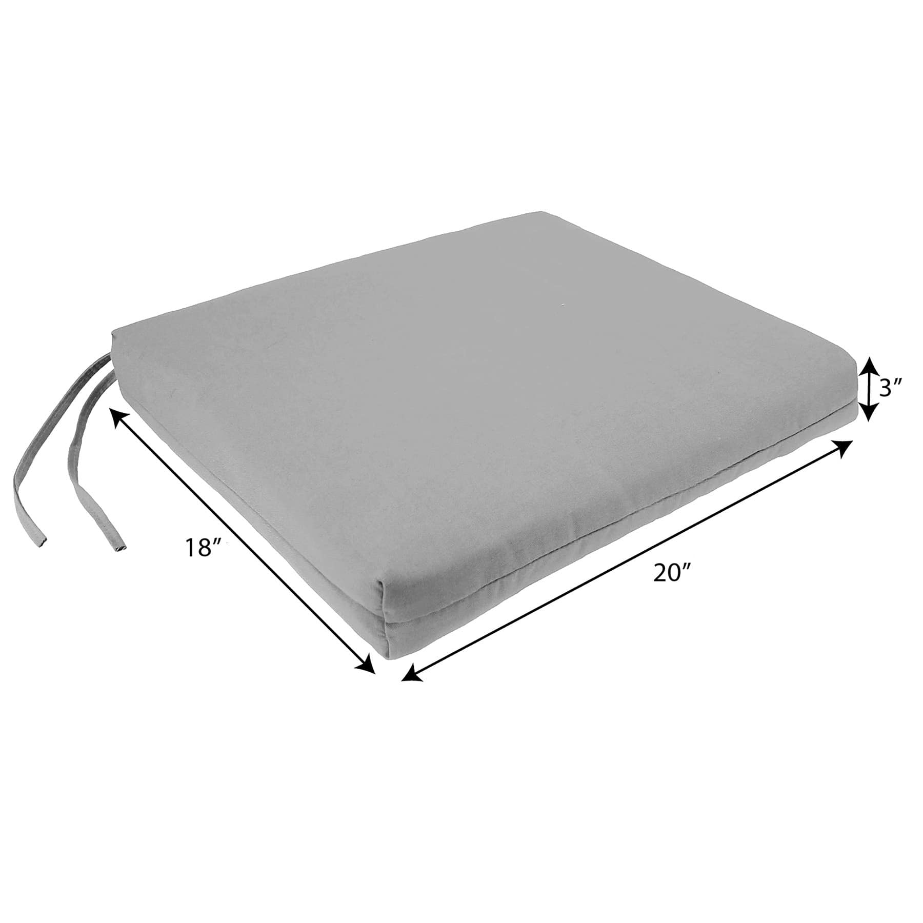 Turquoise Canvas Outdoor Square Seat Cushion