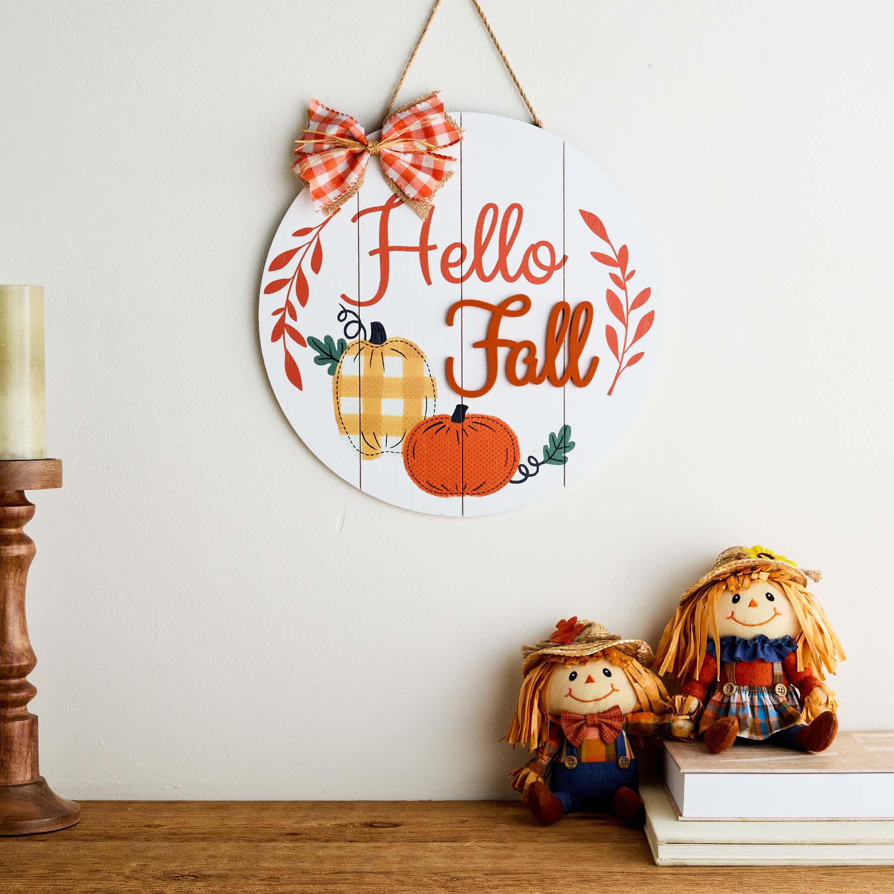 Homespun Harvest Fall Faux Wooden Wall Art, 14"