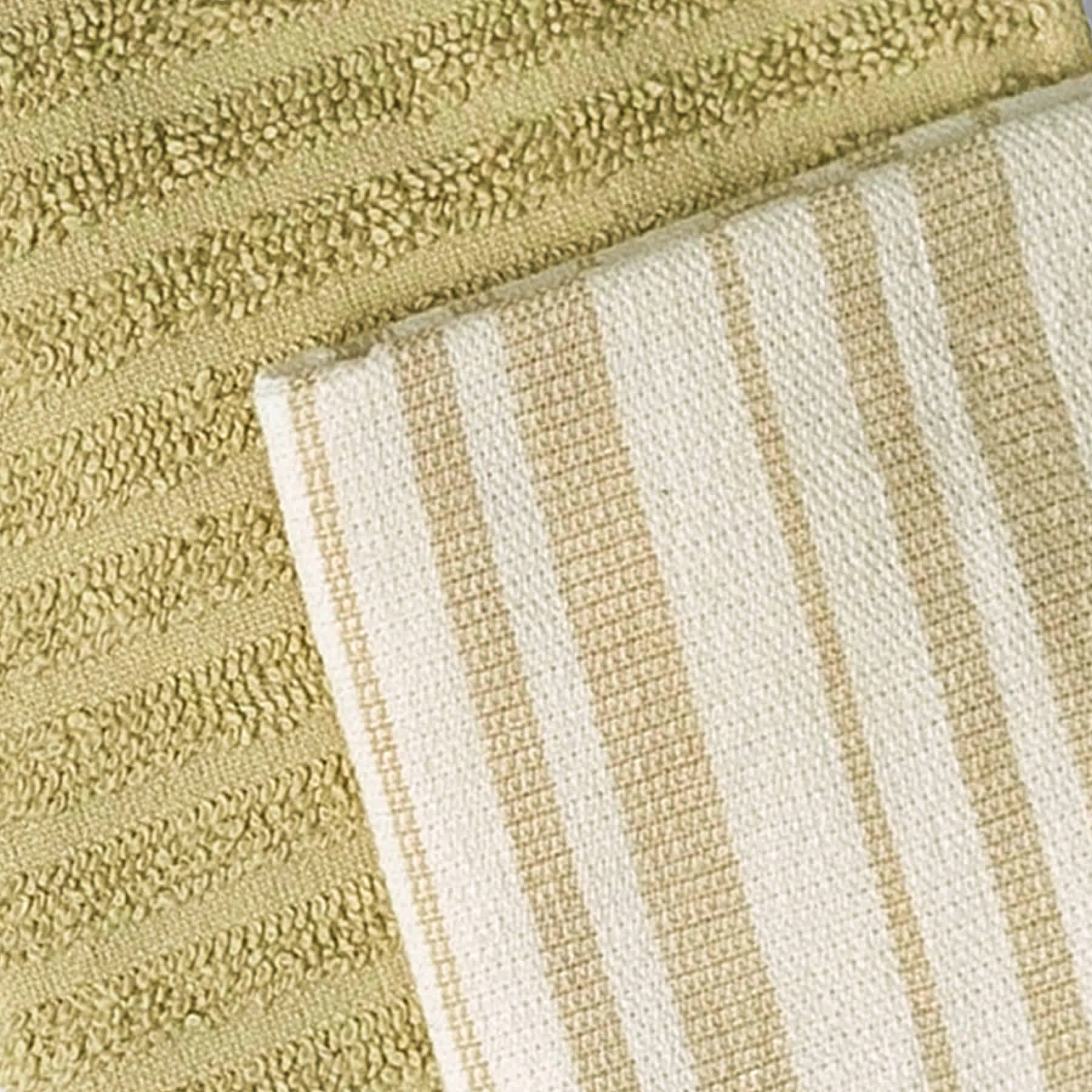 Set of 4 Taupe Lakewood Reversible Terry Dish Cloths