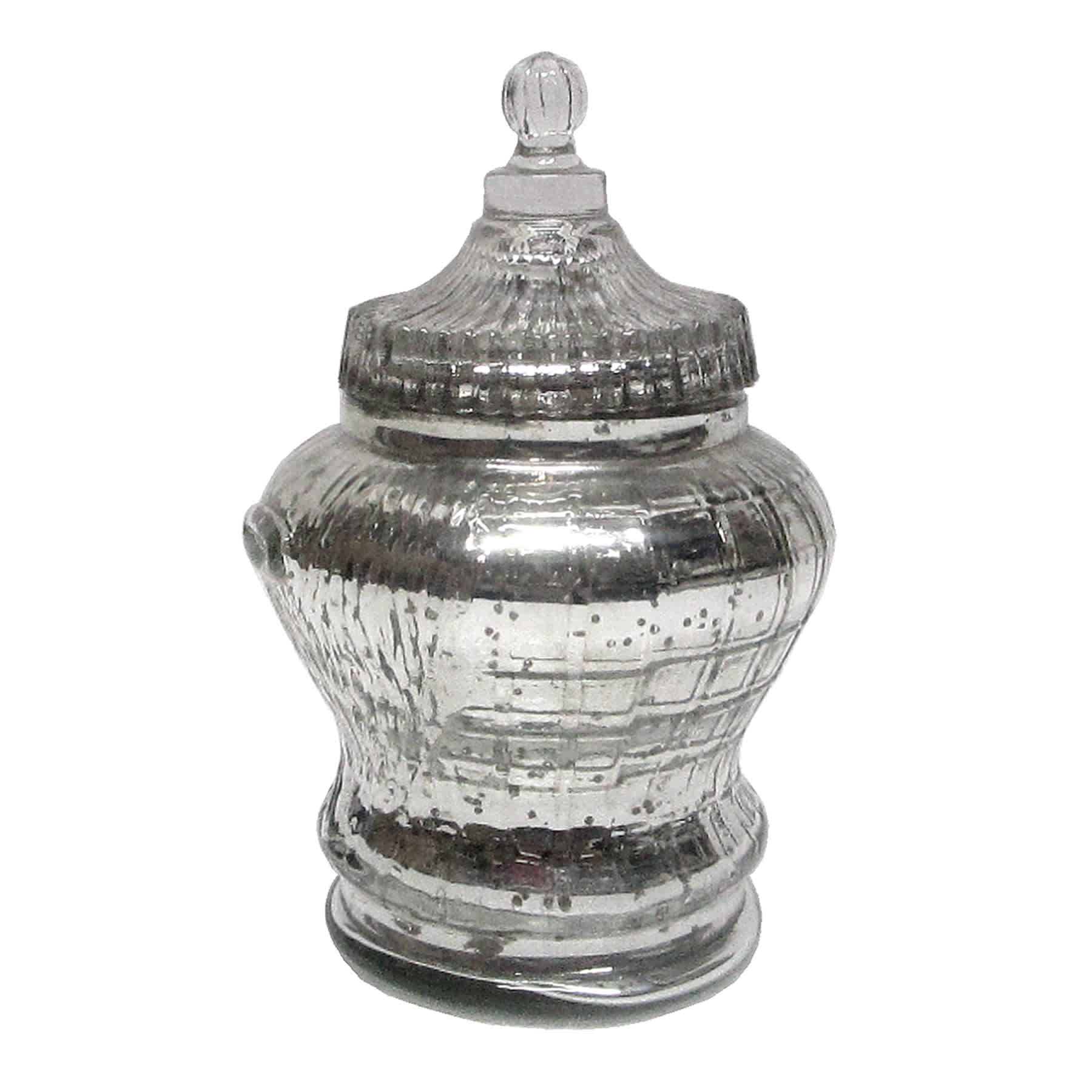 Found & Fable Silvery Mercury Glass Jar, 7.5"