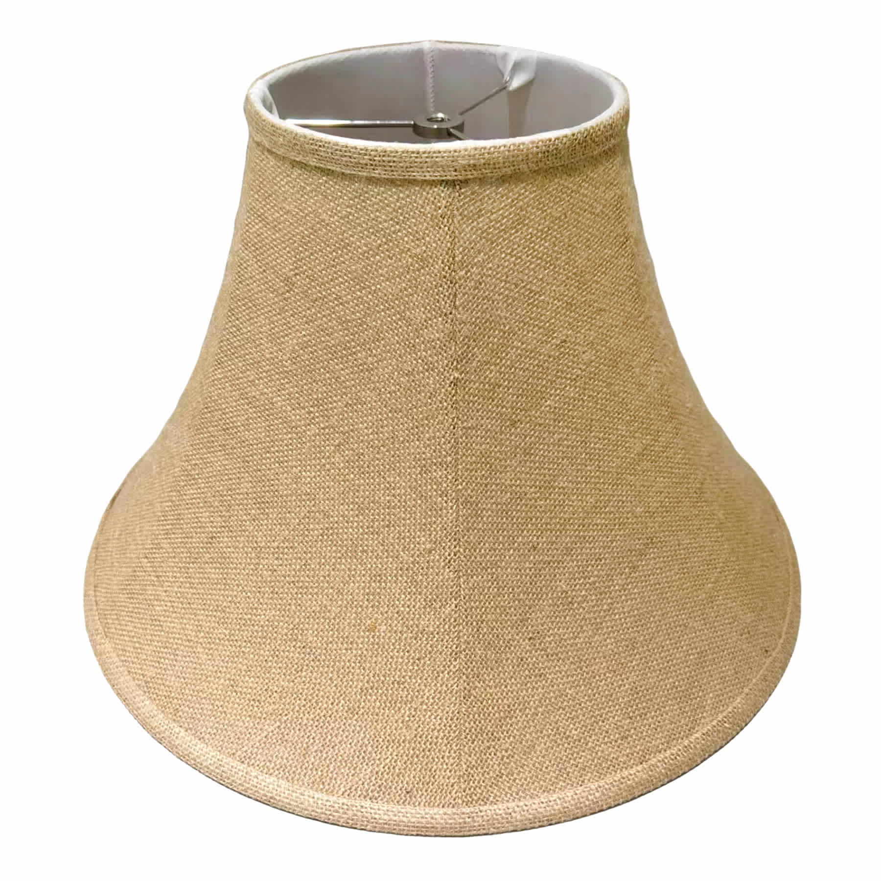 Tan Burlap Bell Large Table Lamp Shade, 7x17x12