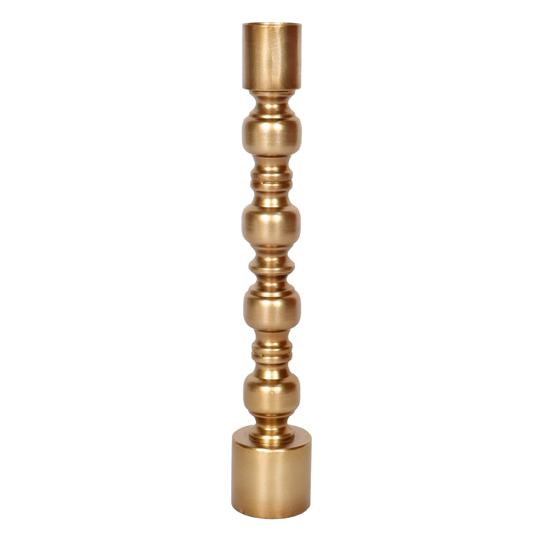 Tracey Boyd Metallic Metal Taper Candle Holder, 15"