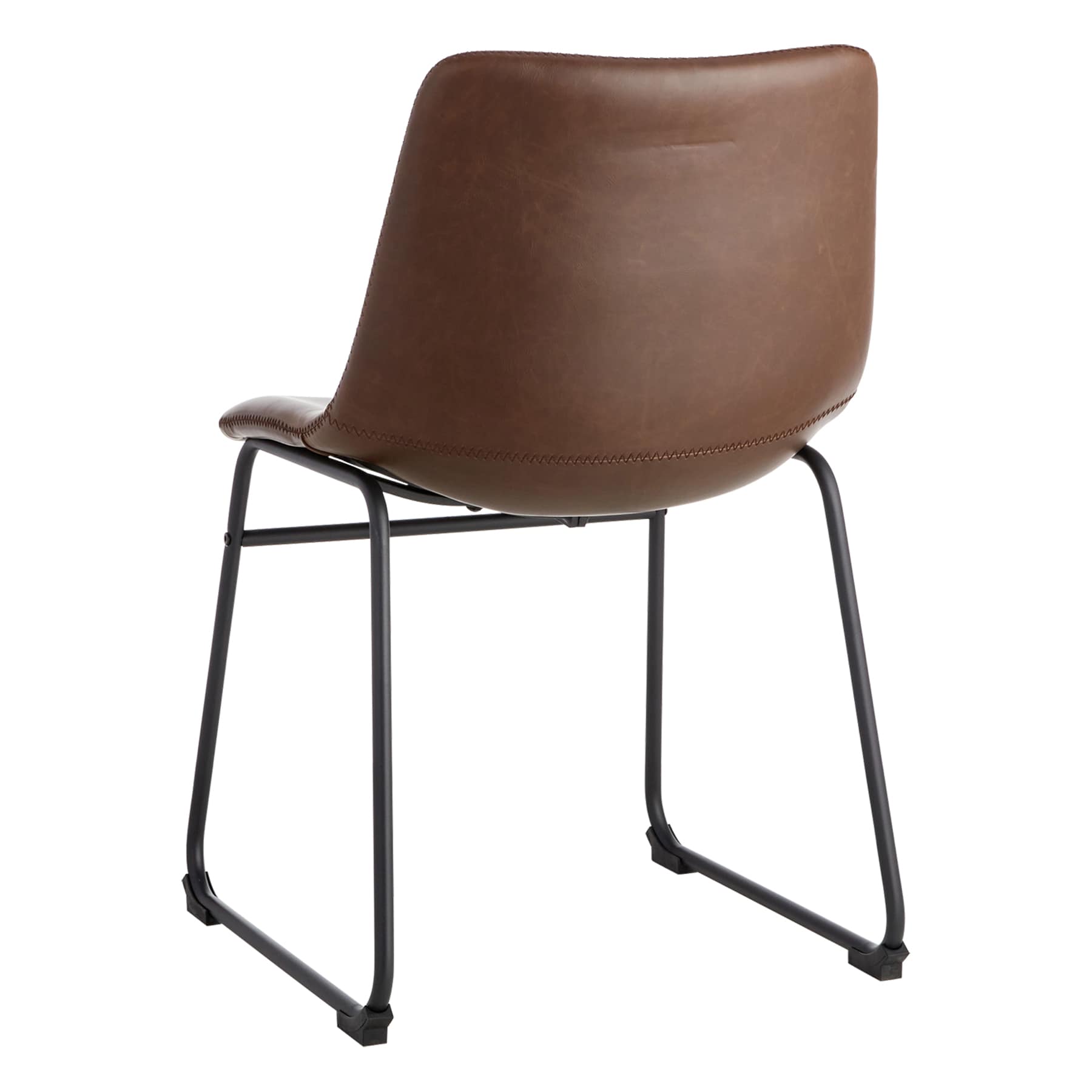 Crosby St. Drake Faux Leather Dining Chair, Espresso Brown