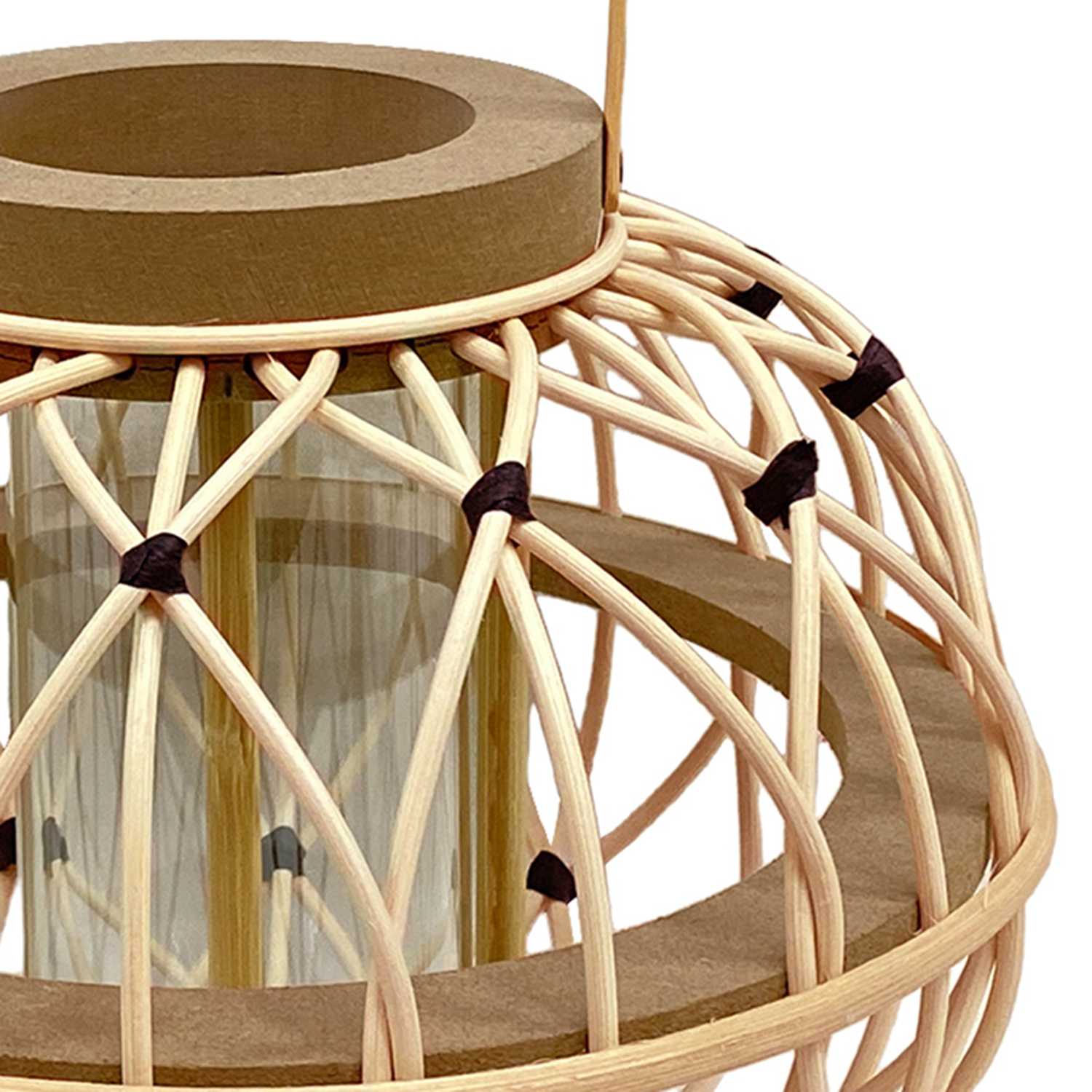 Tracey Boyd Round Rattan Lantern, 10x8