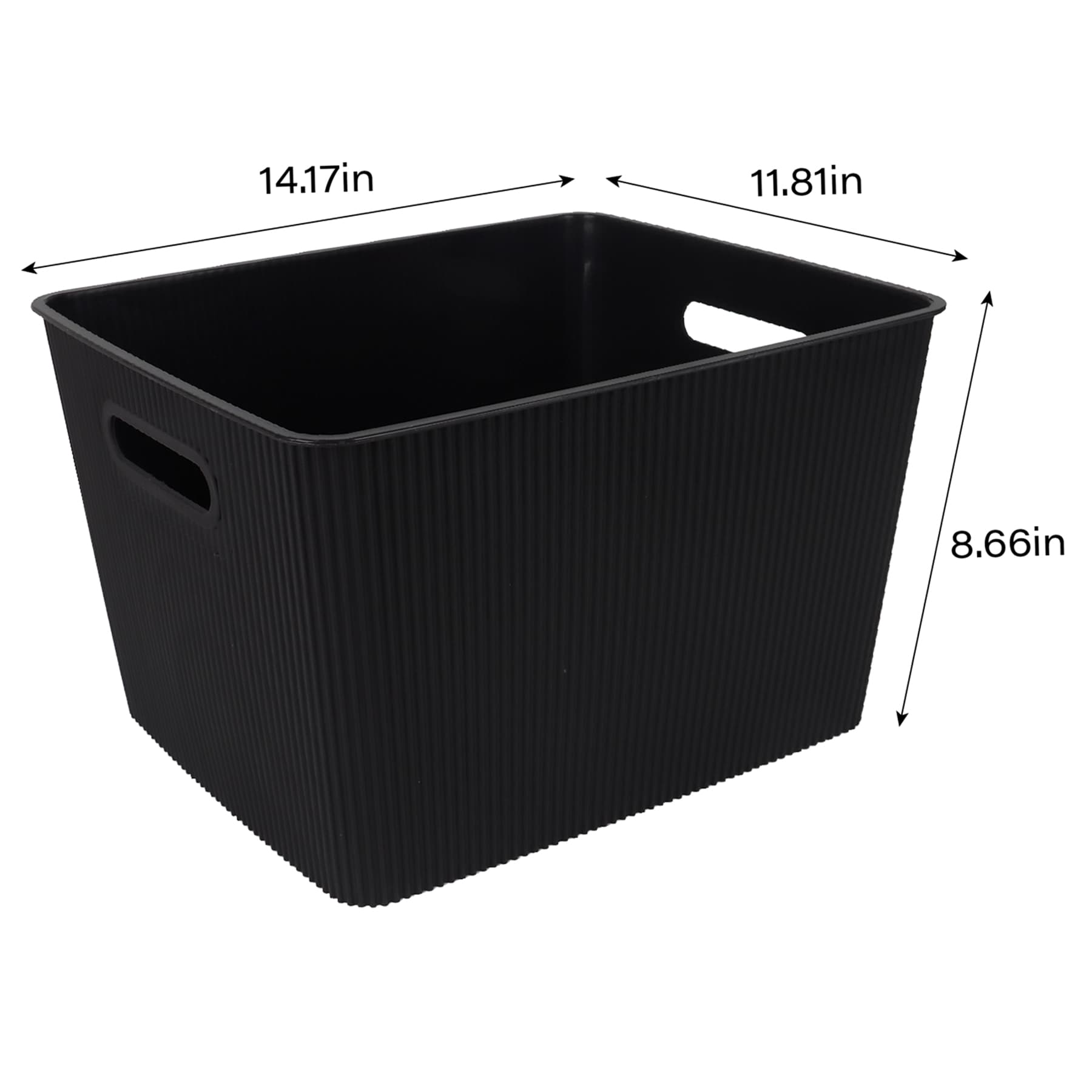 Doric Black Storage Basket, Large