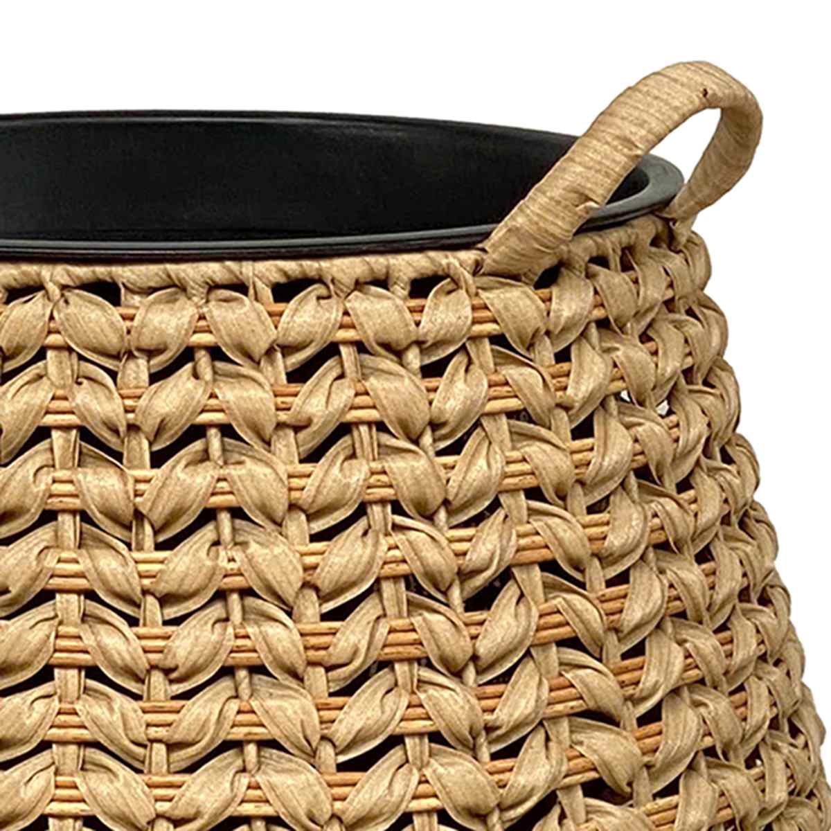Honeybloom Hyacinth Rattan Outdoor Planter, Medium