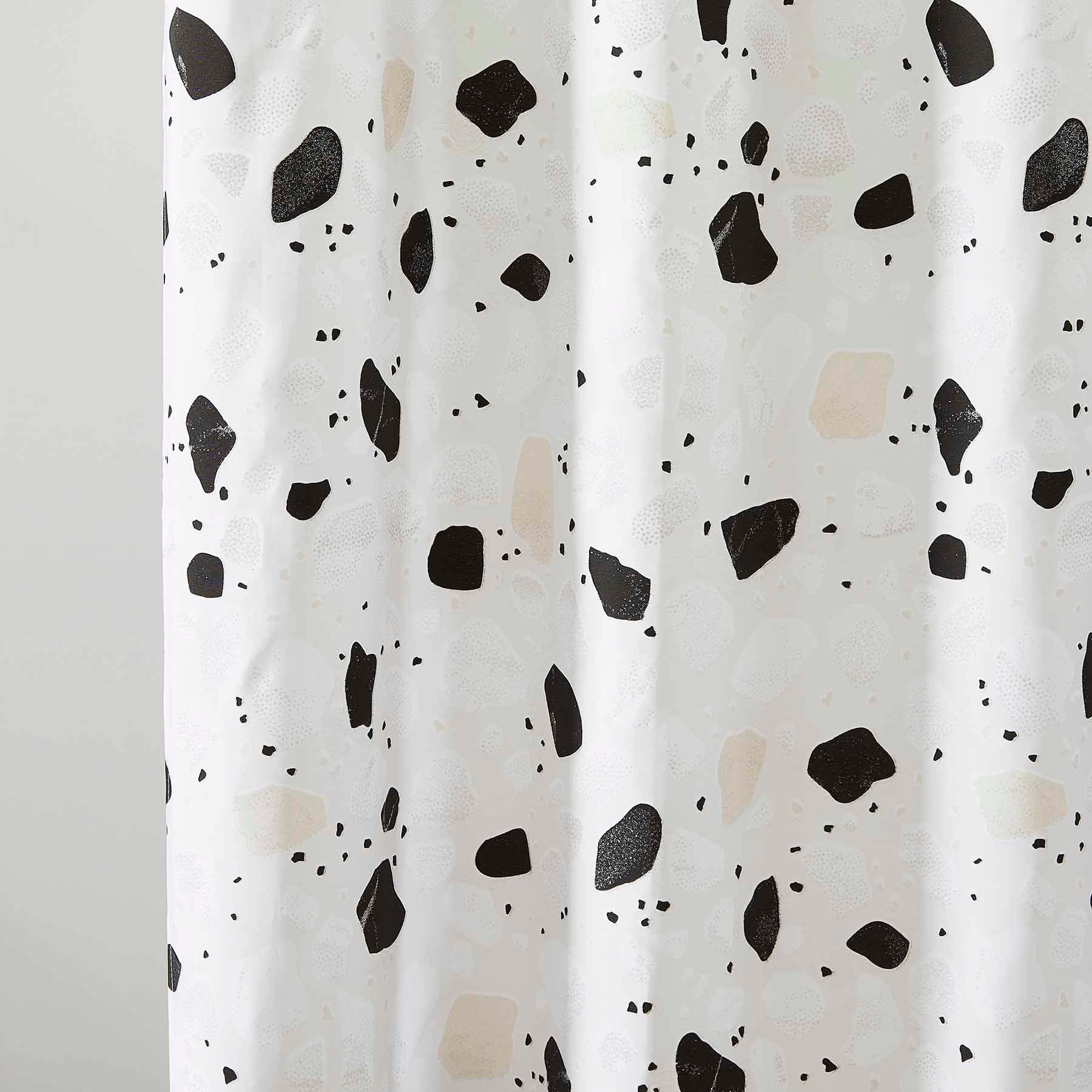 Crosby St. Terrazzo Stone with Glitter Print Shower Curtain, 72"